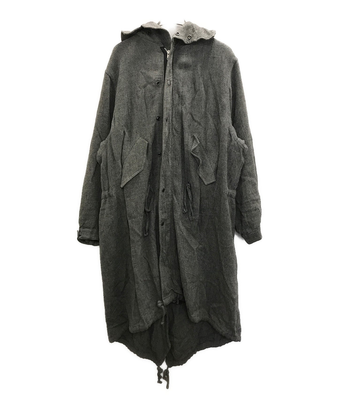 [Pre-owned] Y's Hooded linen coat YC-C02-800