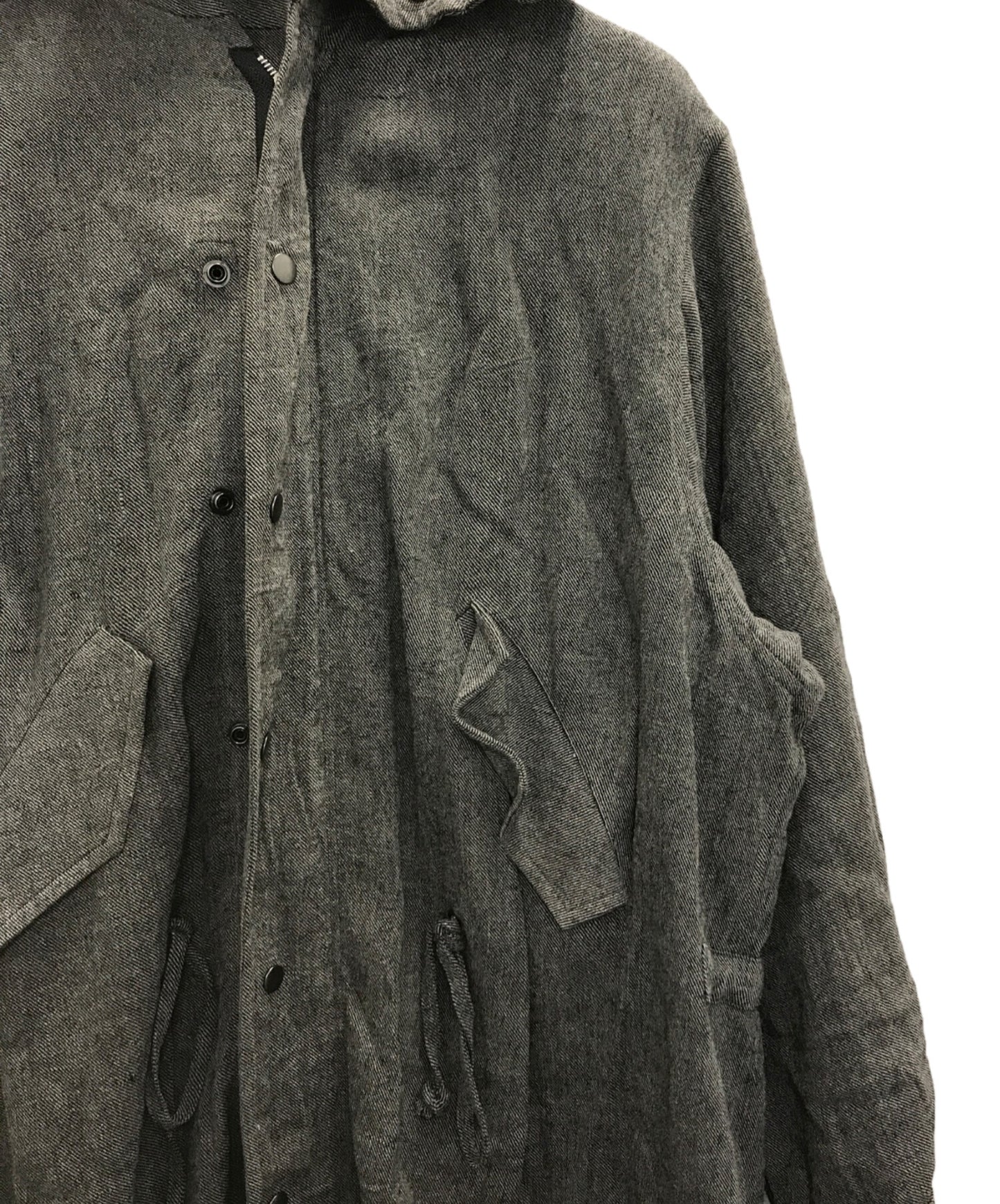 [Pre-owned] Y's Hooded linen coat YC-C02-800