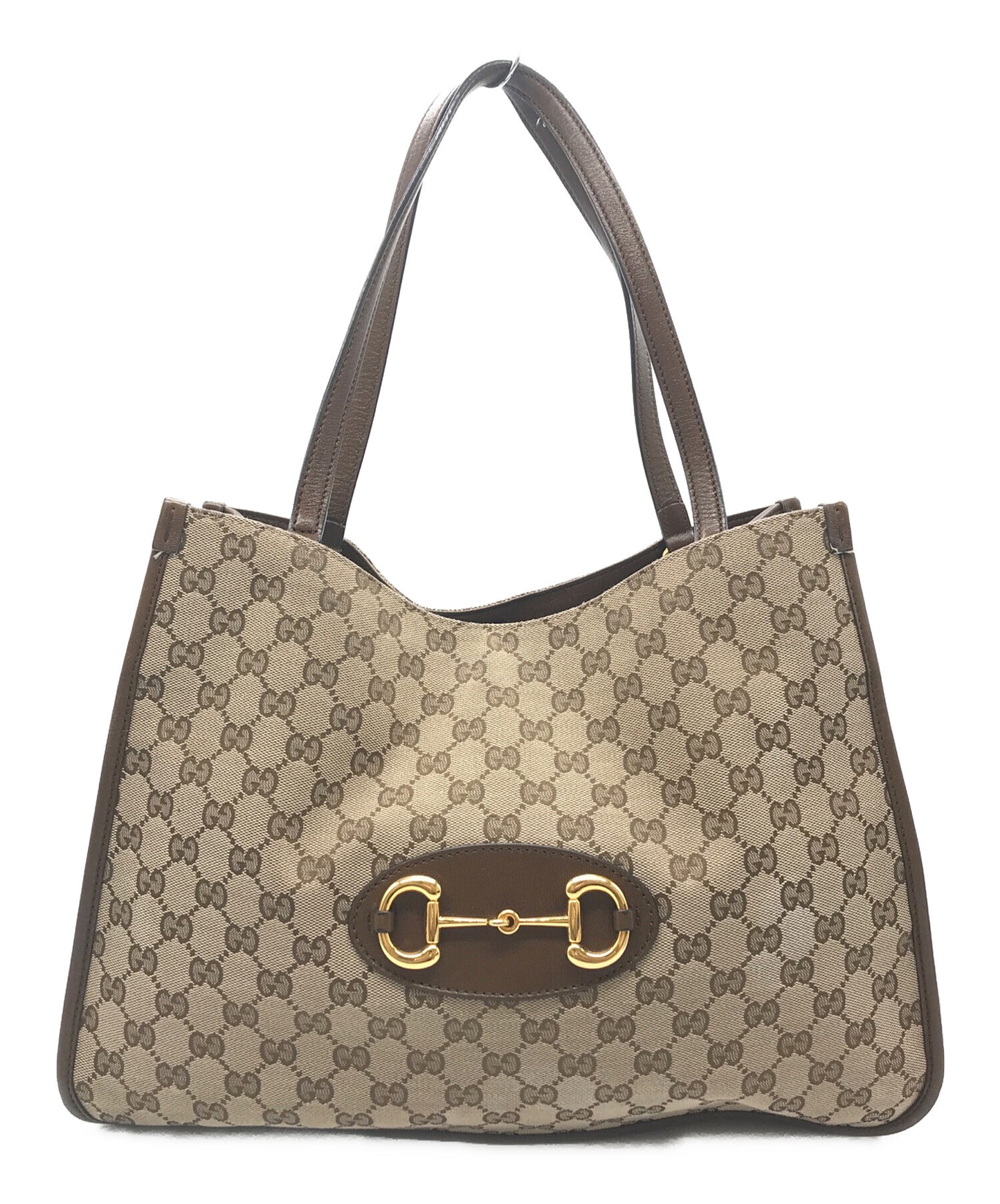 [Pre-owned] GUCCI Horsebit 1955 canvas tote bag 623694