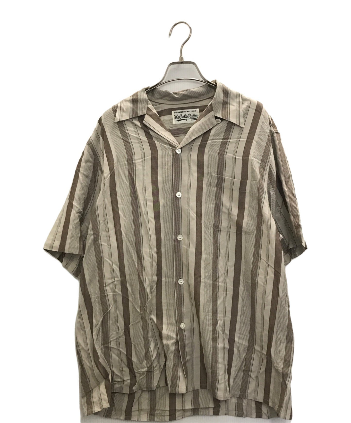 [Pre-owned] WACKO MARIA STRIPED OPEN COLLAR SHIRT