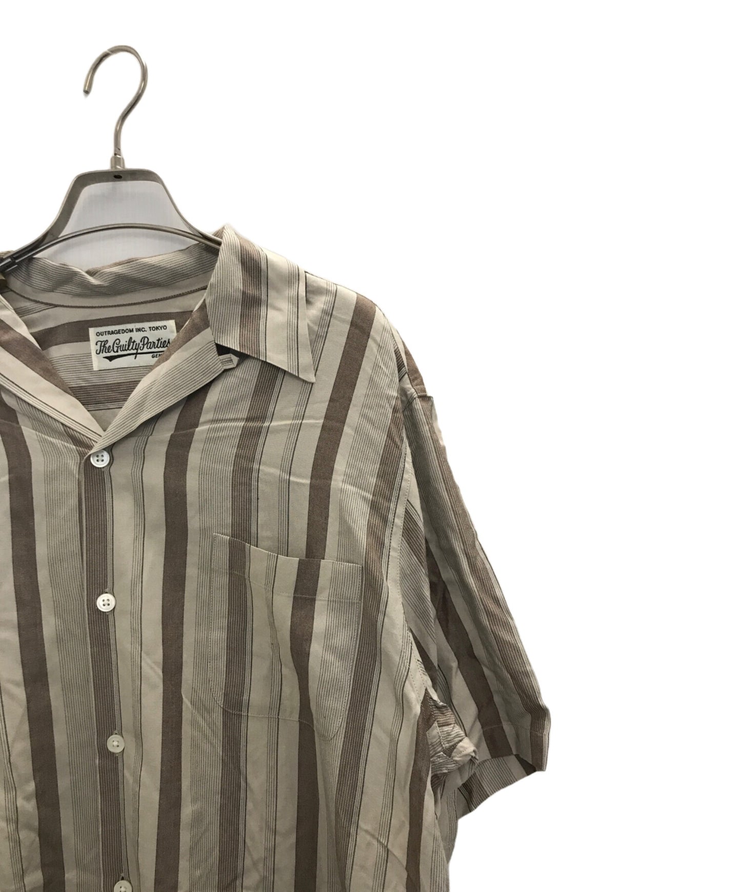 [Pre-owned] WACKO MARIA STRIPED OPEN COLLAR SHIRT