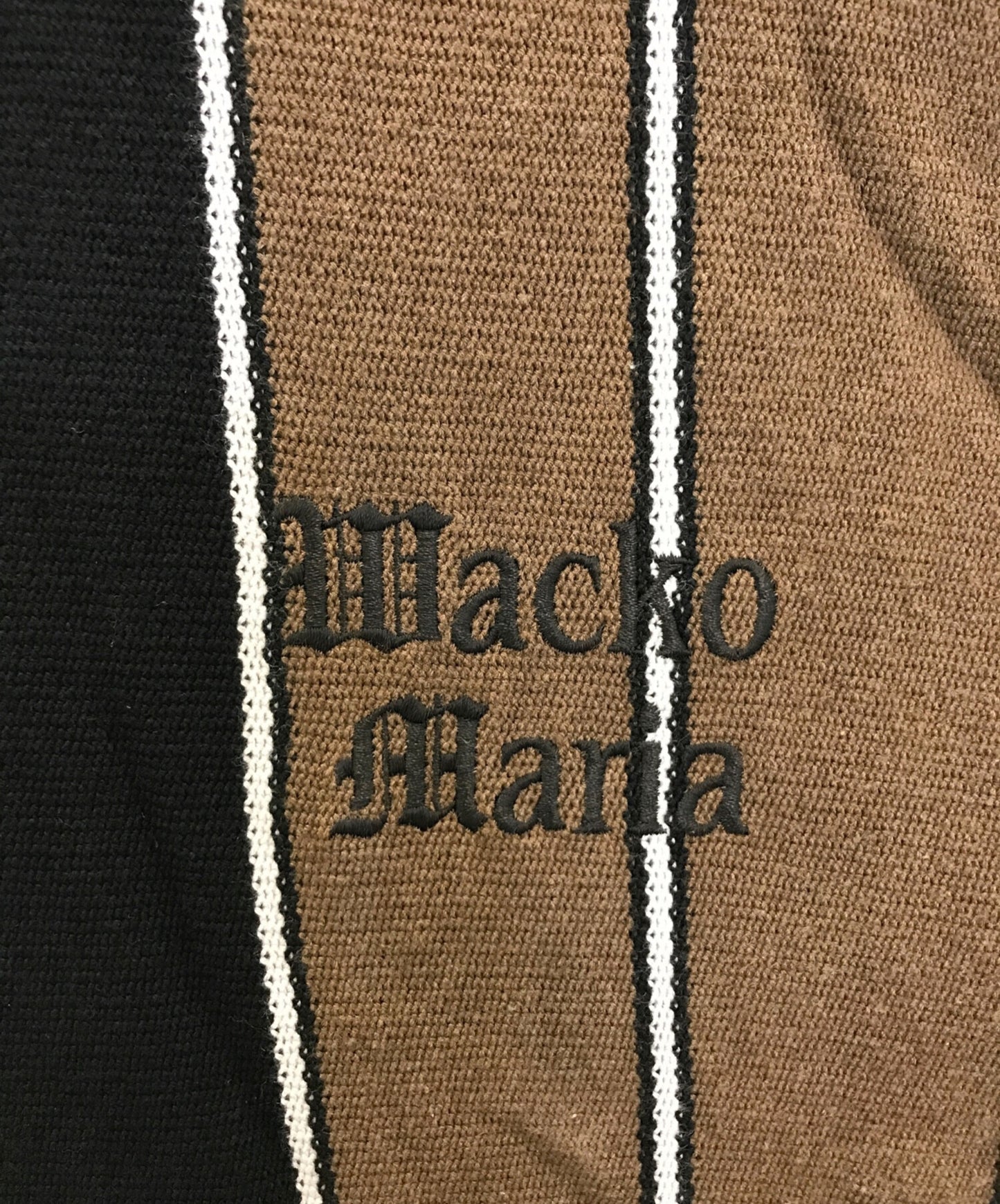 [Pre-owned] WACKO MARIA STRIPED KNIT POLO SHIRT