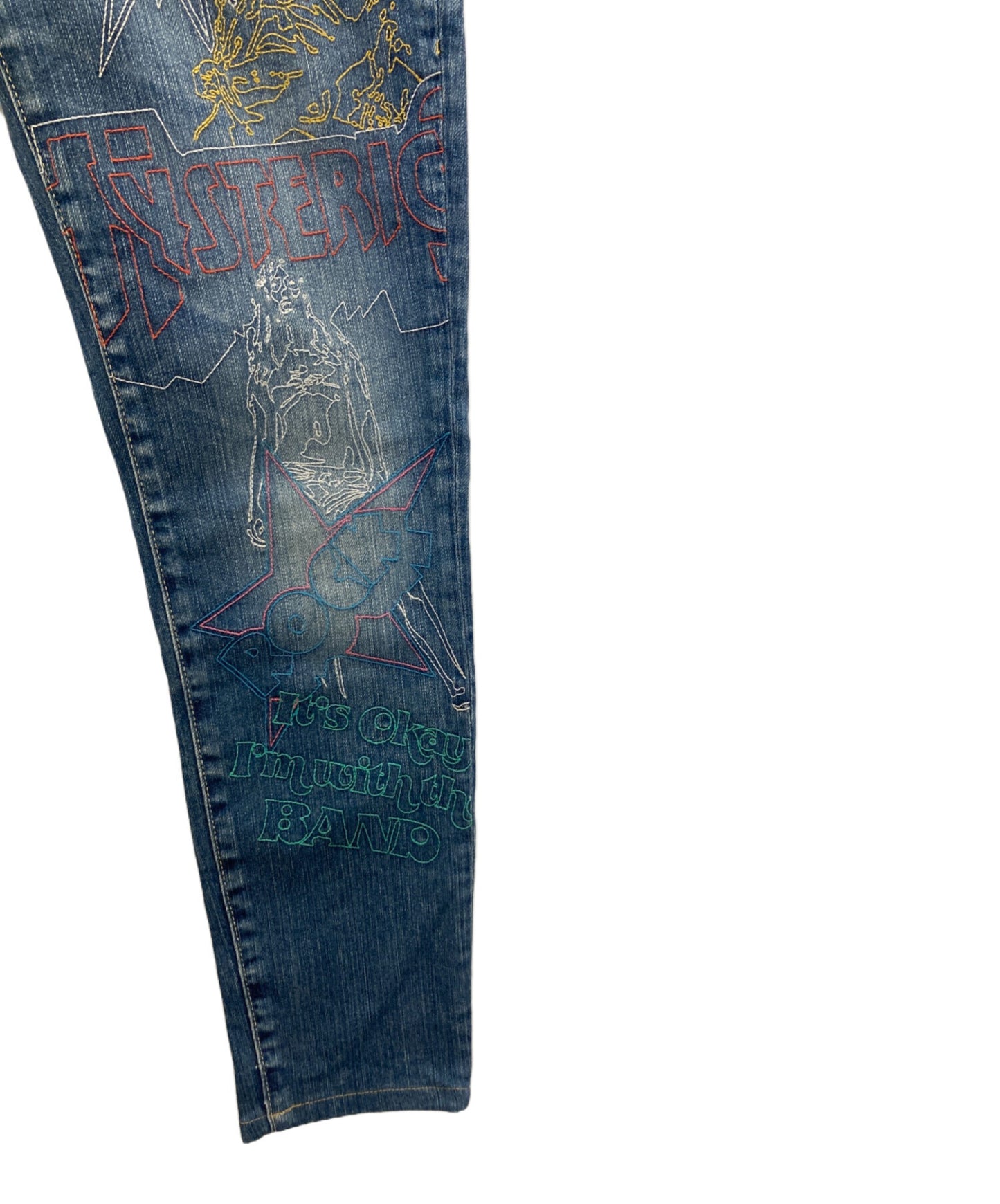 [Pre-owned] Hysteric Glamour embroidered denim pants
