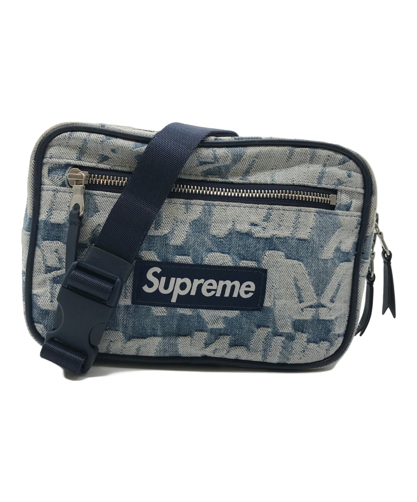 [Pre-owned] SUPREME Fat Tip Jacquard Denim Waist Bag