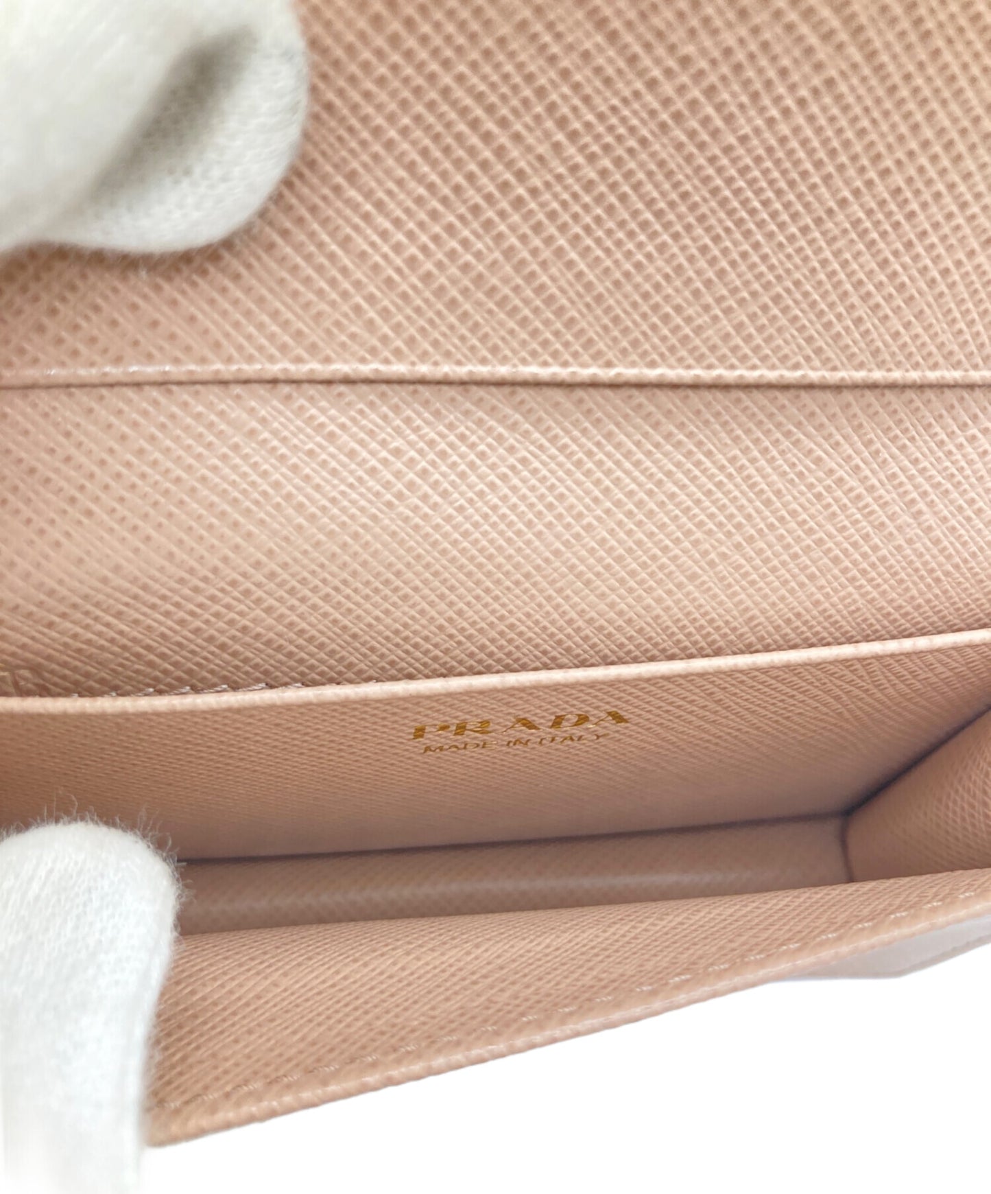 [Pre-owned] PRADA Saffiano card case 1MC122