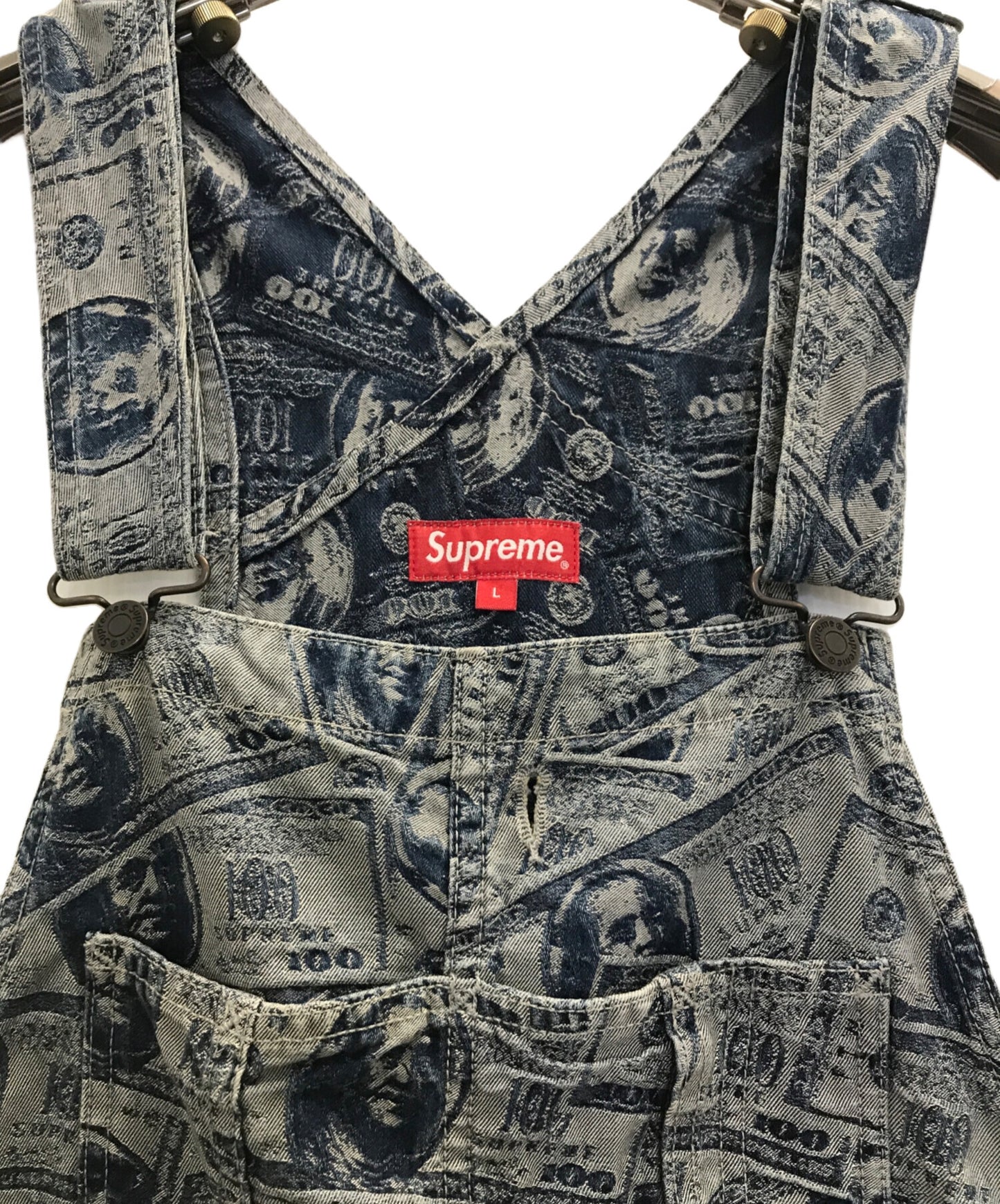 [Pre-owned] SUPREME 100 Dollar Bill Overalls