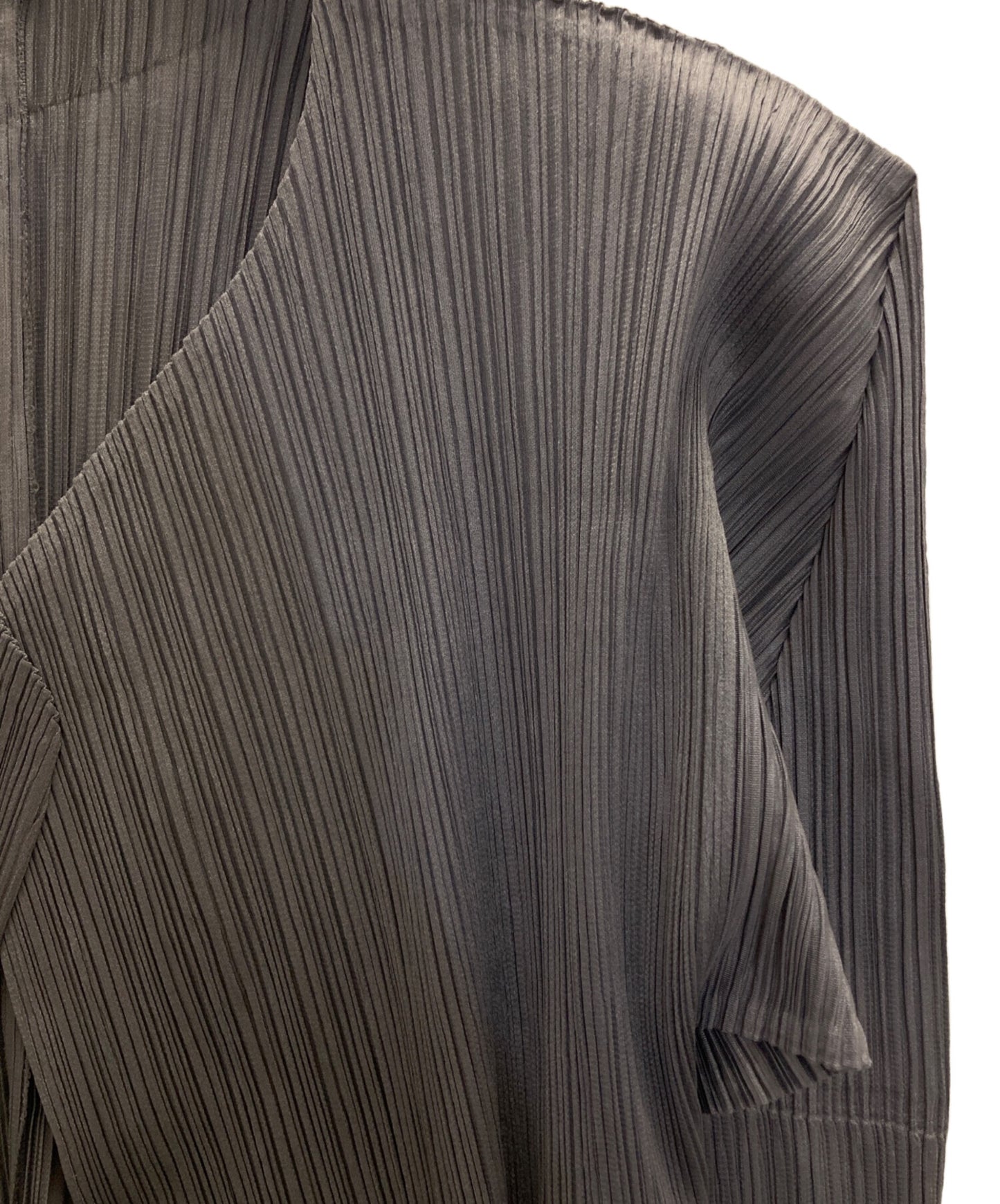 [Pre-owned] PLEATS PLEASE collarless cardigan PP04-JD623