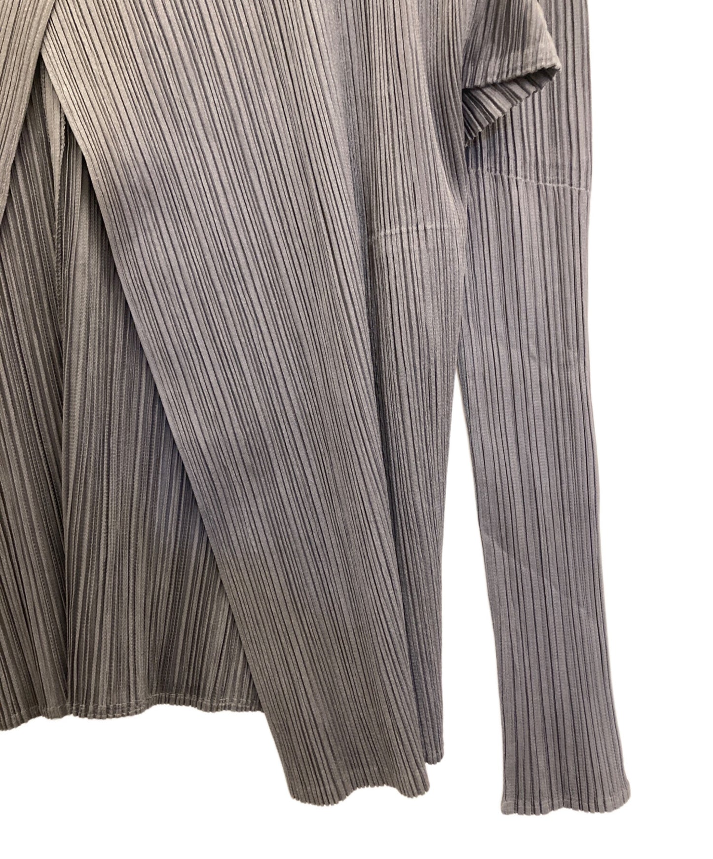 [Pre-owned] PLEATS PLEASE collarless cardigan PP04-JD623