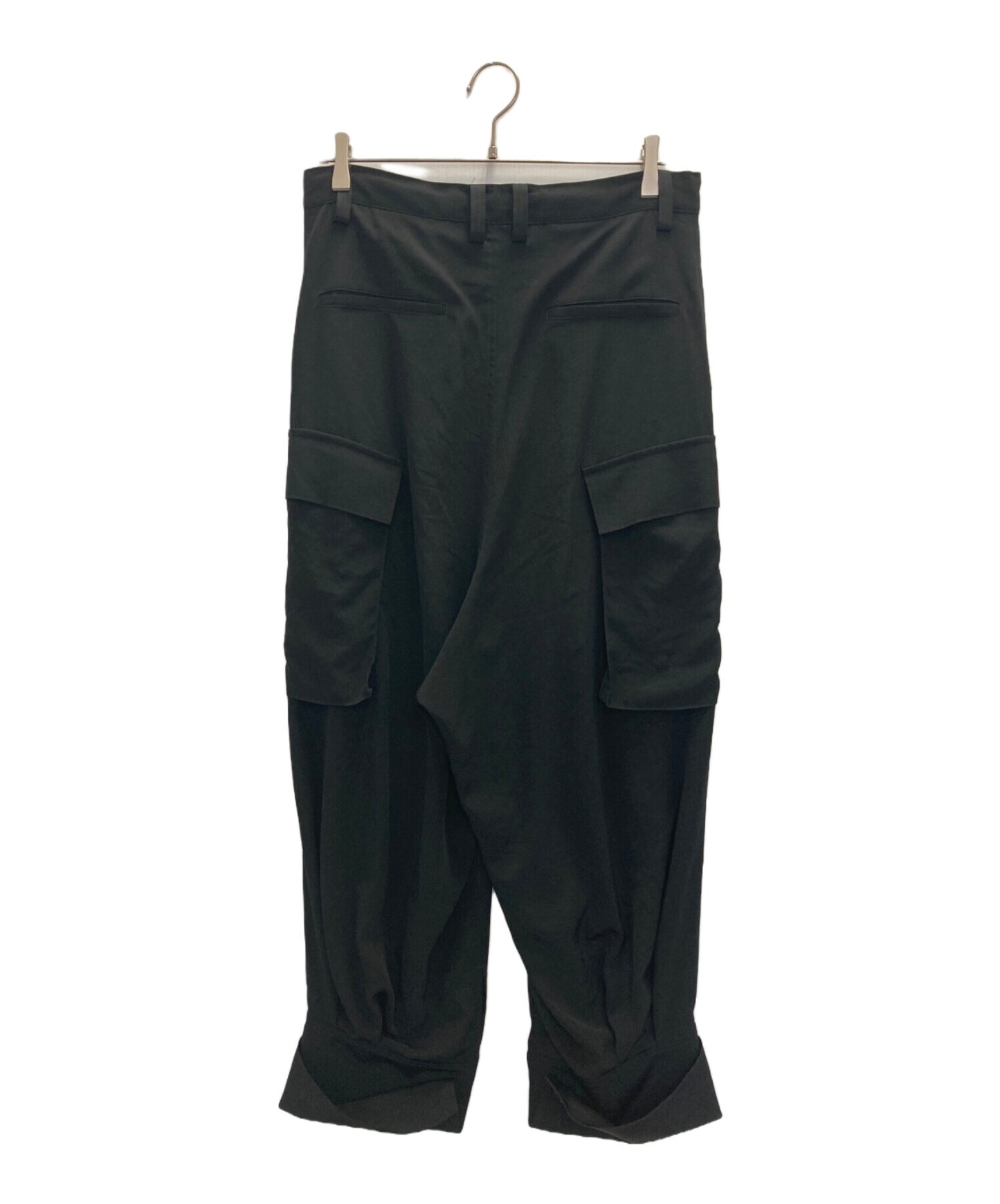 [Pre-owned] Y's CREPE de CHINE CUFFED HEM CARGO PANTS YB-P10-500