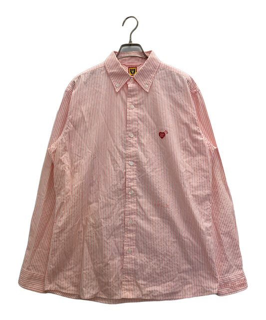 [Pre-owned] HUMAN MADE heart patch stripe shirts