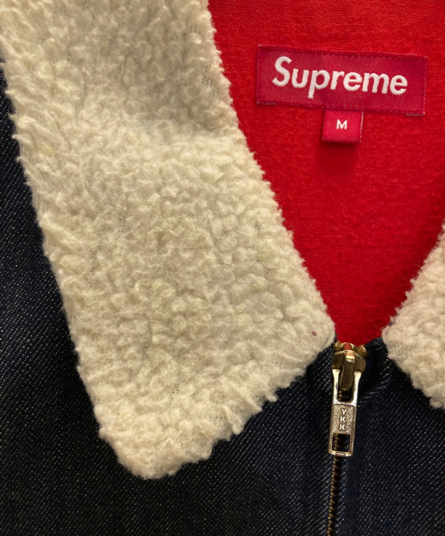 [Pre-owned] SUPREME 10AW Shearling Collar Denim Bomber Jacket