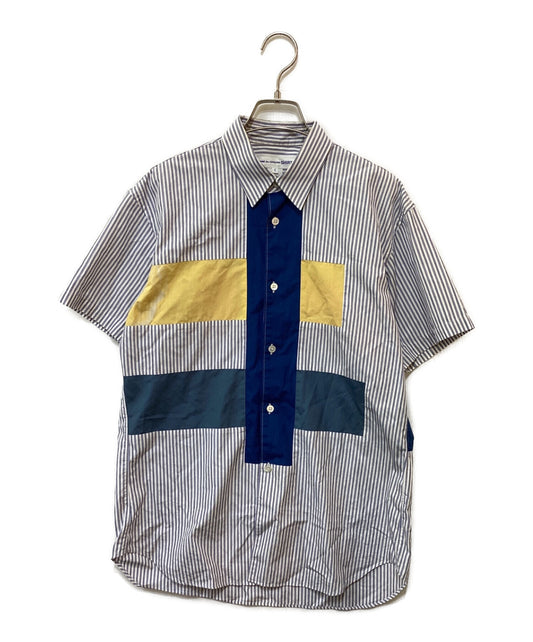 [Pre-owned] COMME des GARCONS SHIRT Contrast panel stripe short sleeve shirt FG-B070