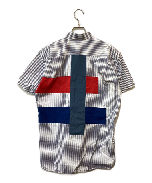[Pre-owned] COMME des GARCONS SHIRT Contrast panel stripe short sleeve shirt FG-B070