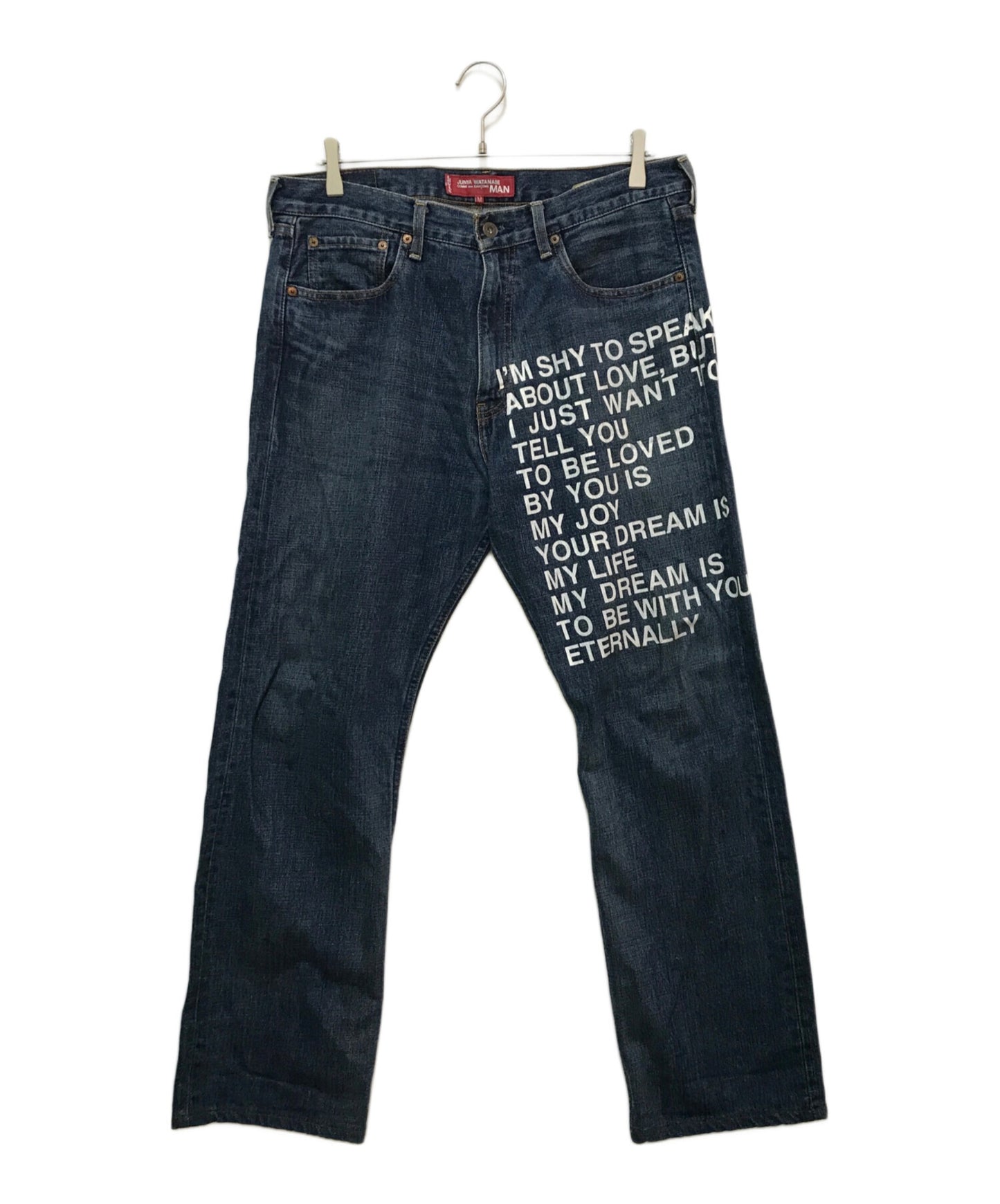 [Pre-owned] COMME des GARCONS JUNYA WATANABE MAN Poem Message Denim Pants WE-P007