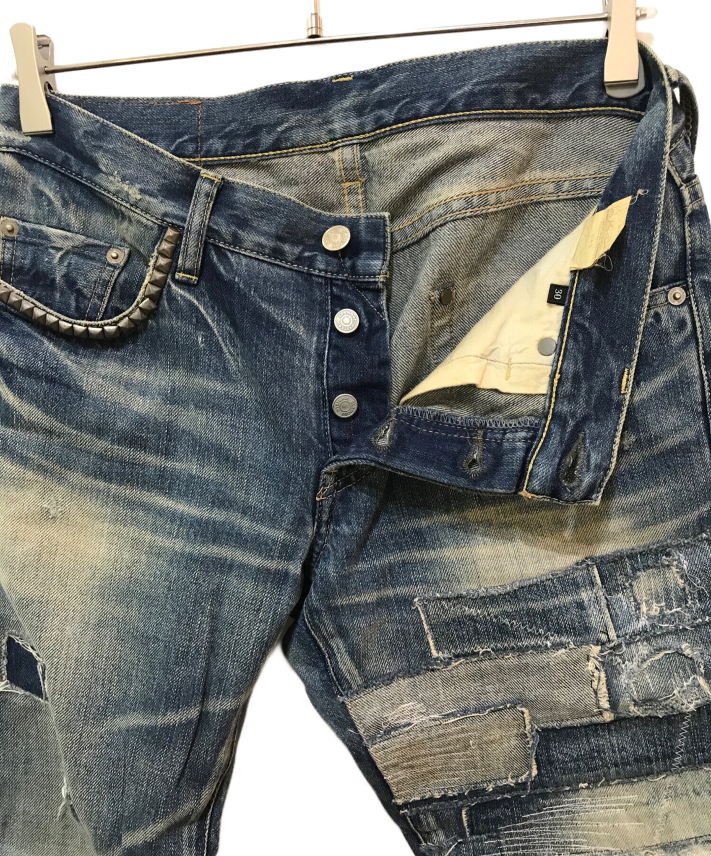 [Pre-owned] Hysteric Glamour Studded denim pants 0201AP09