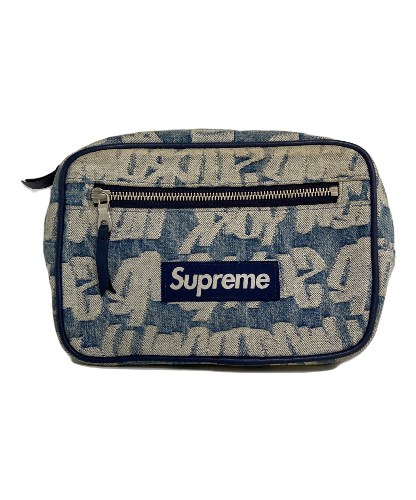 [Pre-owned] SUPREME Fat Tip Jacquard Denim Waist Bag
