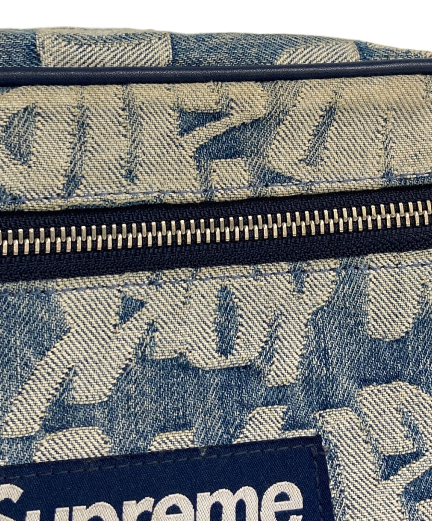 [Pre-owned] SUPREME Fat Tip Jacquard Denim Waist Bag