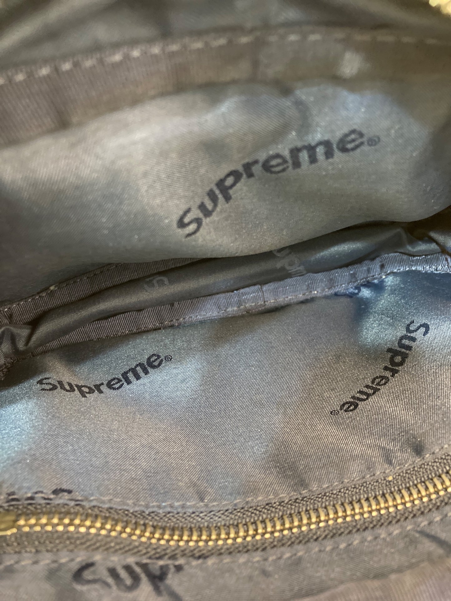 [Pre-owned] SUPREME Fat Tip Jacquard Denim Waist Bag