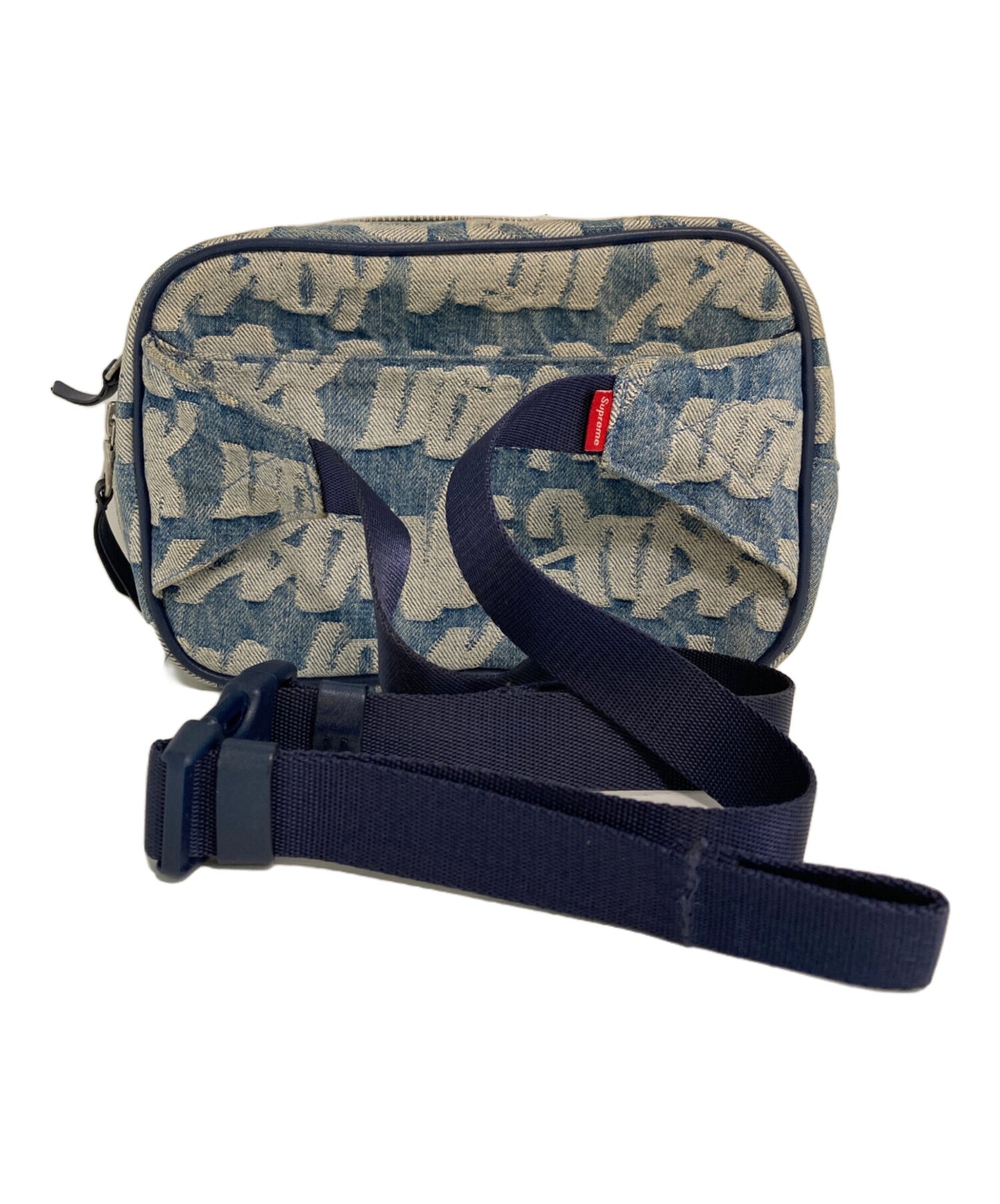 [Pre-owned] SUPREME Fat Tip Jacquard Denim Waist Bag
