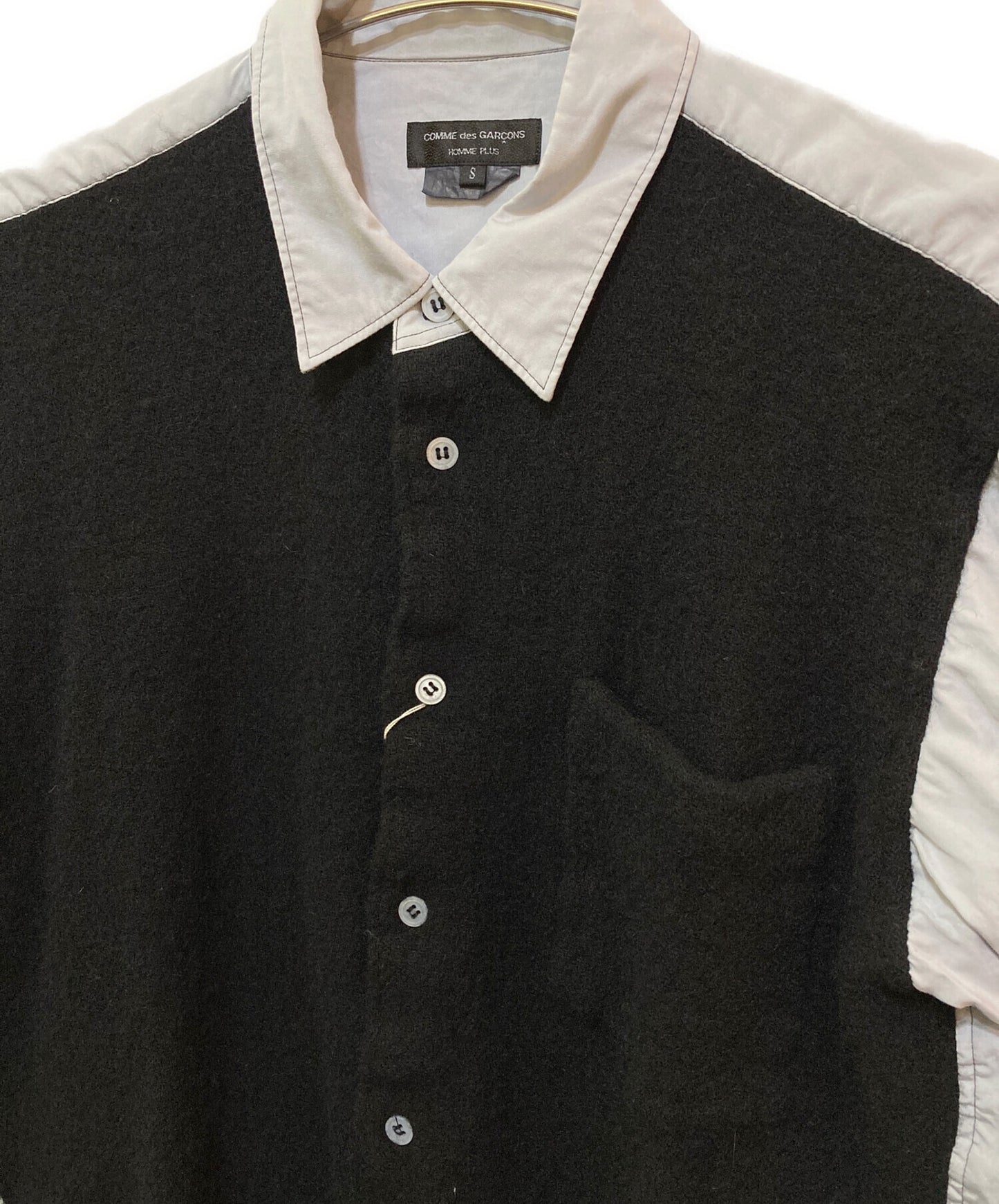 [Pre-owned] COMME des GARCONS HOMME PLUS Woolen Shrink-Knit Paneled Shirt PJ-B015
