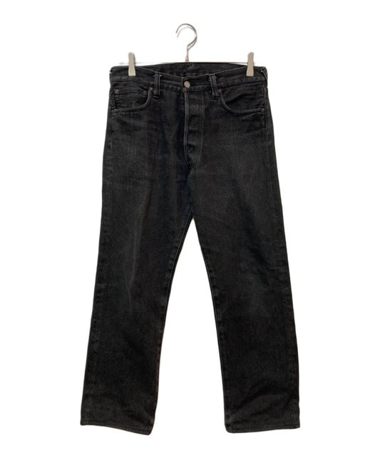 [Pre-owned] EVISU Lot.2000 Painted black denim pants