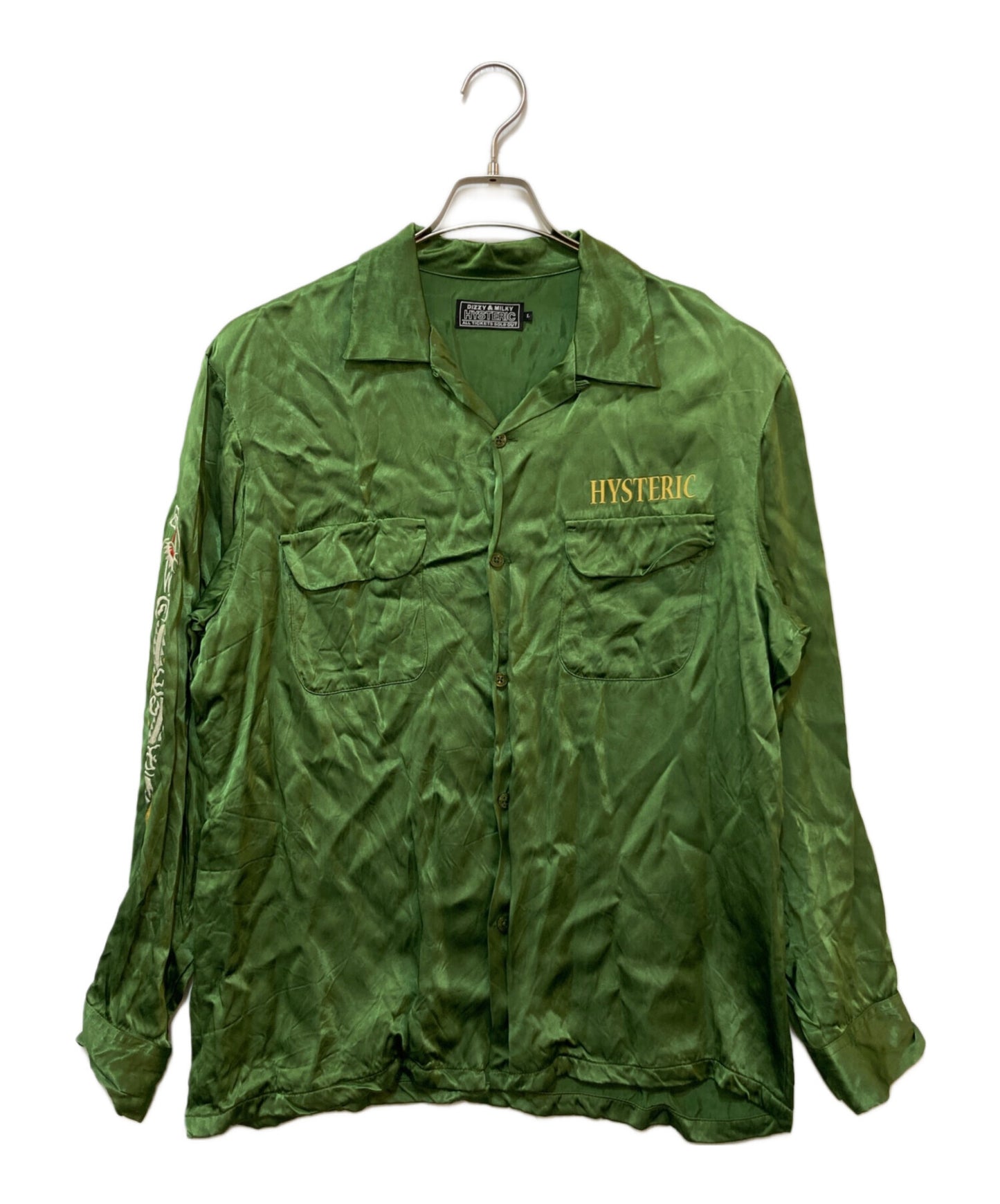 [Pre-owned] Hysteric Glamour BLACK PANTHER embroidered souvenir shirt 02241AH14 02241AH14