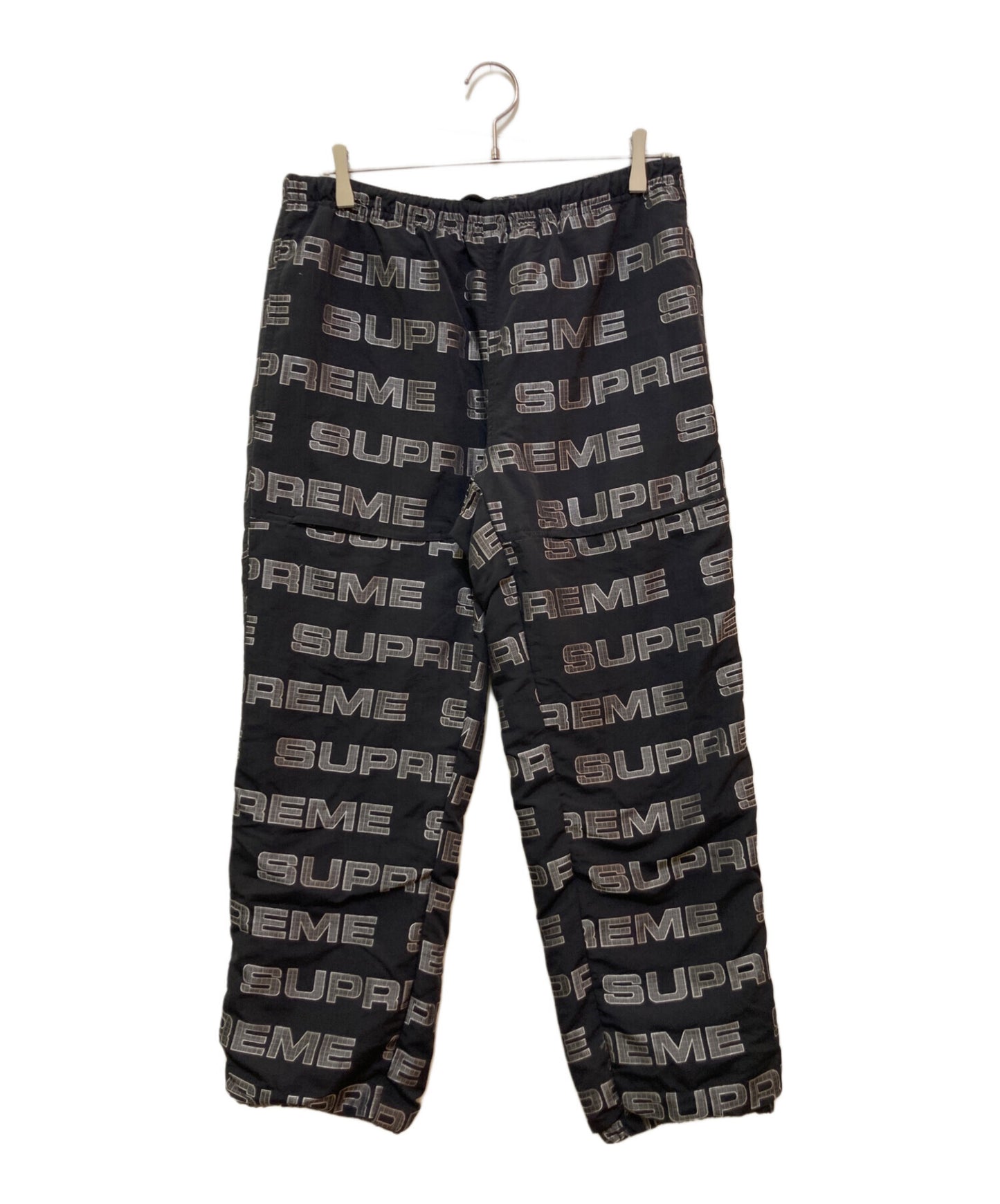 [Pre-owned] SUPREME logo ripstop track pant