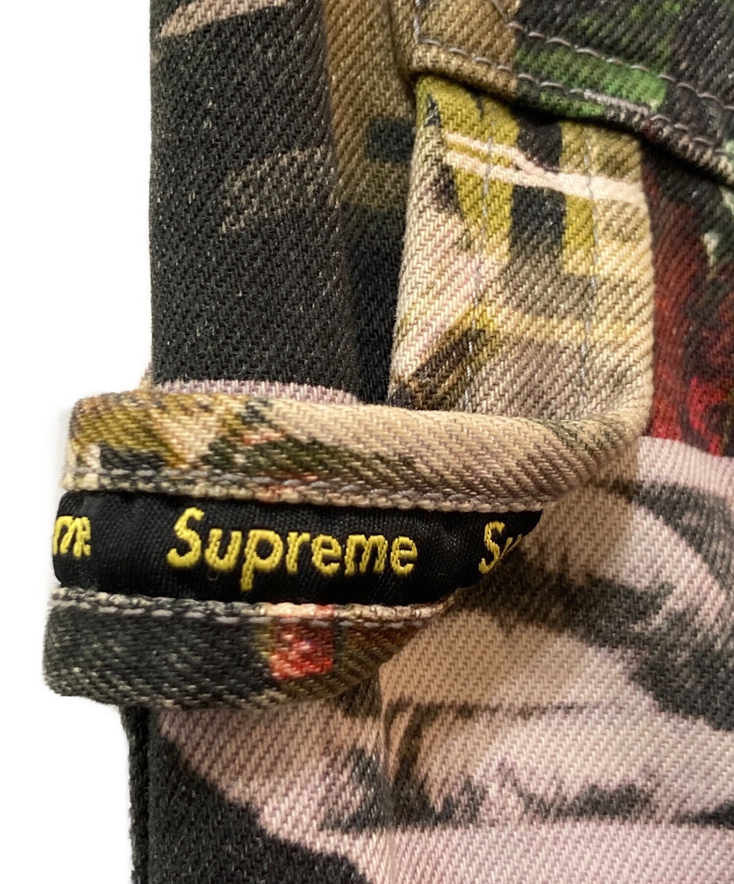 [Pre-owned] SUPREME nas and dmx collage double knee denim