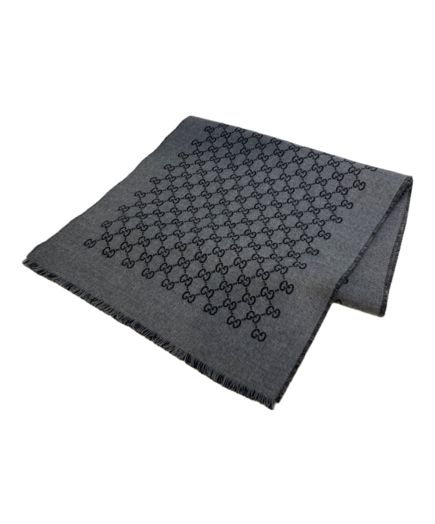 [Pre-owned] GUCCI GG Jacquard wool scarf 391246 391246