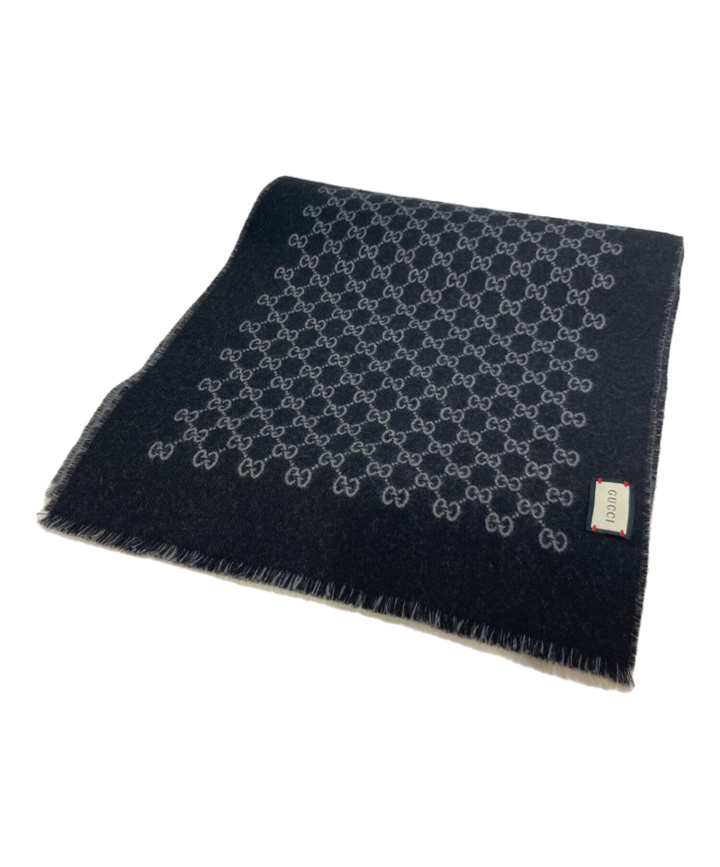 [Pre-owned] GUCCI GG Jacquard wool scarf 391246 391246