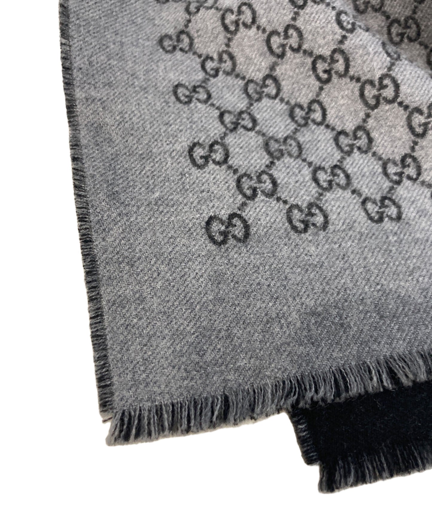 [Pre-owned] GUCCI GG Jacquard wool scarf 391246 391246