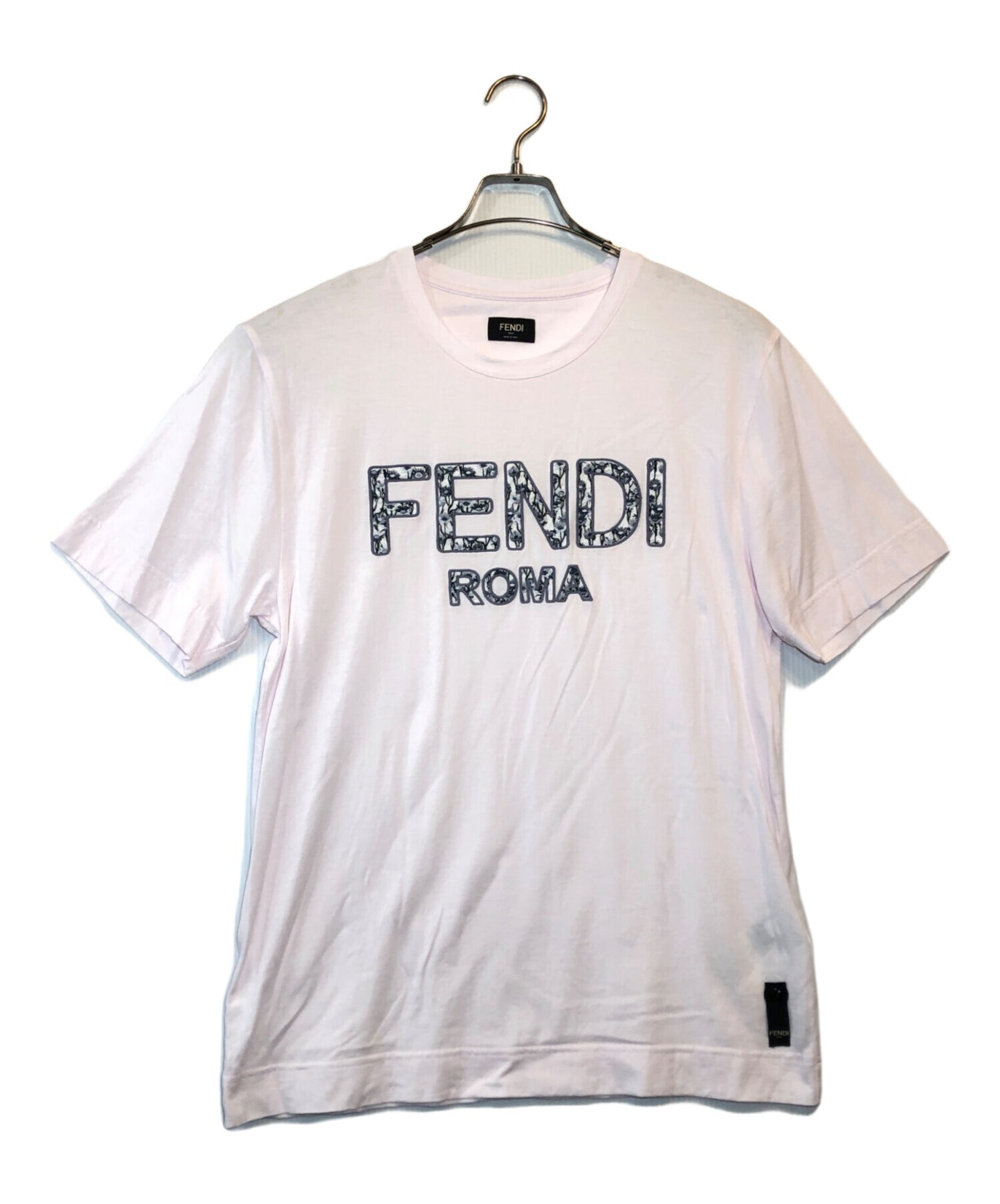 [Pre-owned] FENDI Flower Logo T-Shirt 12cpf-19-5441