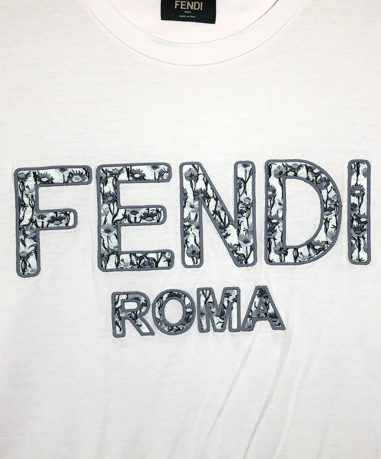 [Pre-owned] FENDI Flower Logo T-Shirt 12cpf-19-5441