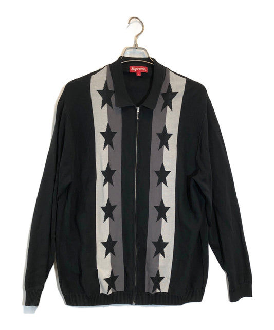 [Pre-owned] SUPREME Stars Zip Up Sweater Polo