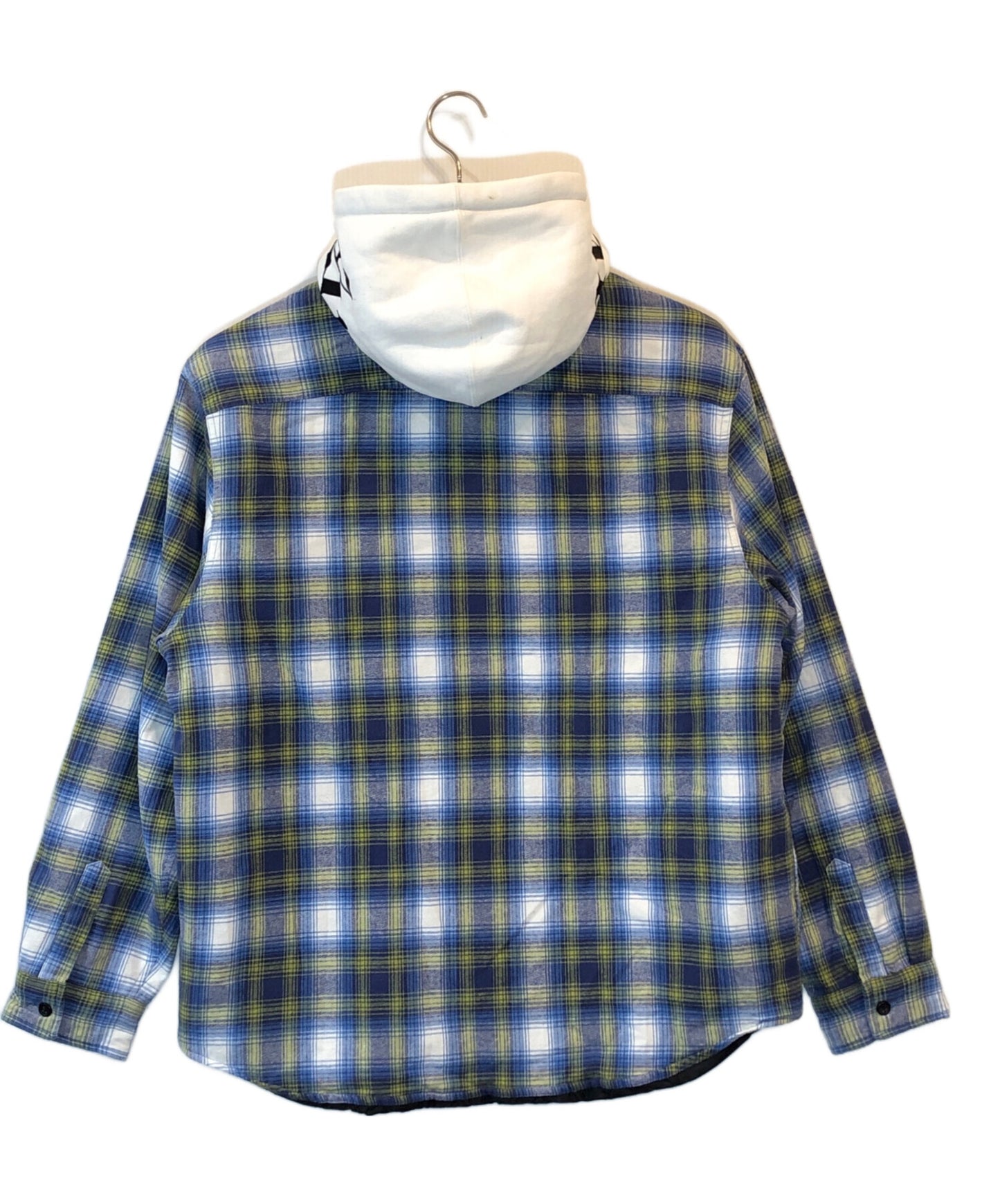 [Pre-owned] SUPREME Hooded Flannel Zip up Shirt