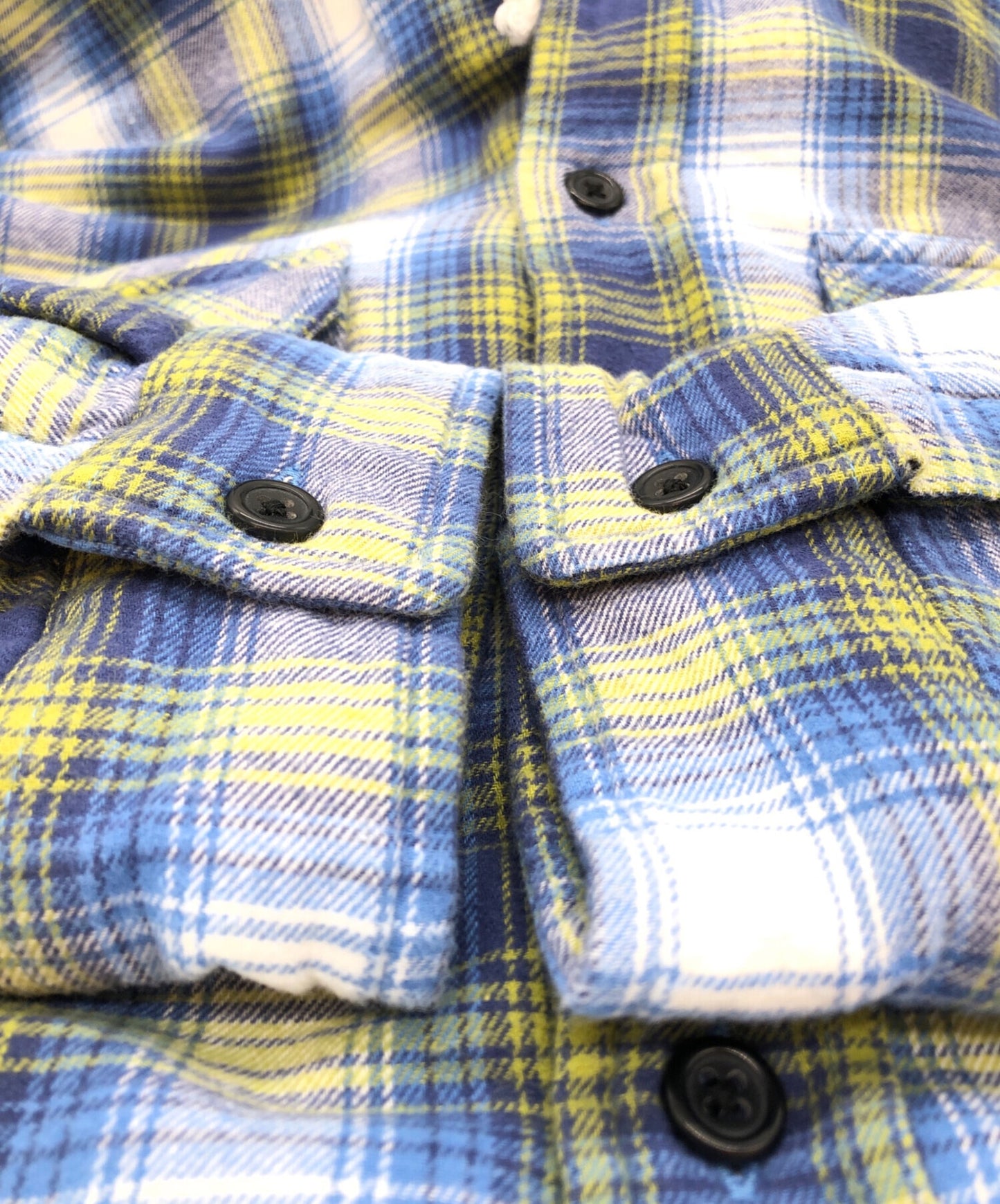 [Pre-owned] SUPREME Hooded Flannel Zip up Shirt