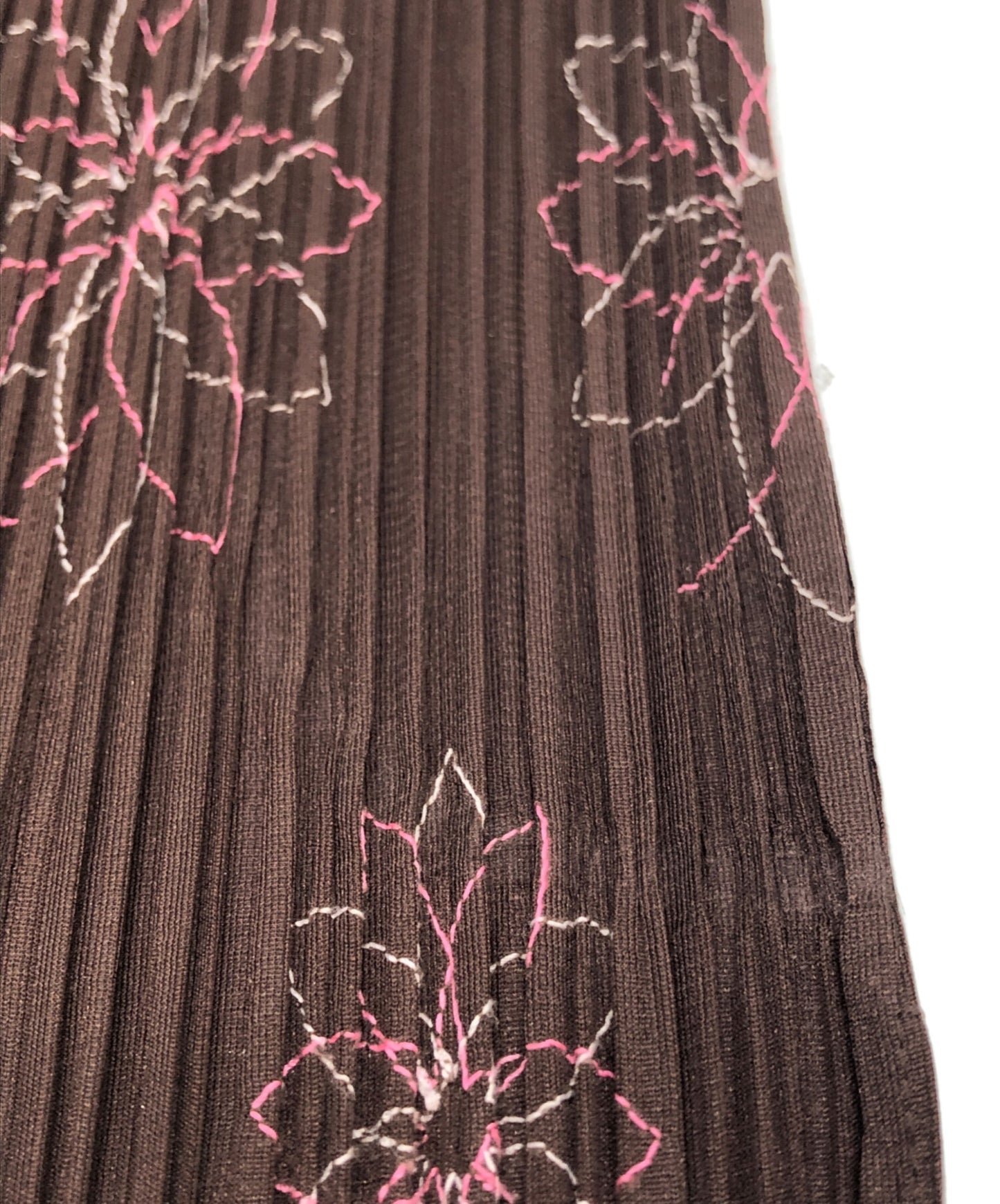 [Pre-owned] PLEATS PLEASE Flower Stitch Pleated Shirt PP51-JJ887