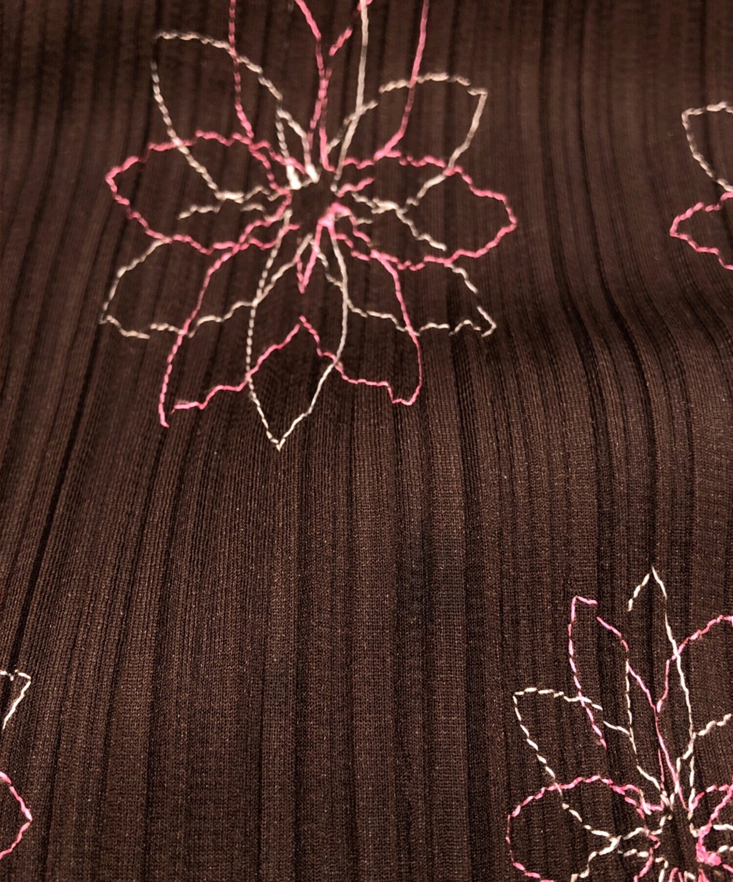 [Pre-owned] PLEATS PLEASE Flower Stitch Pleated Shirt PP51-JJ887