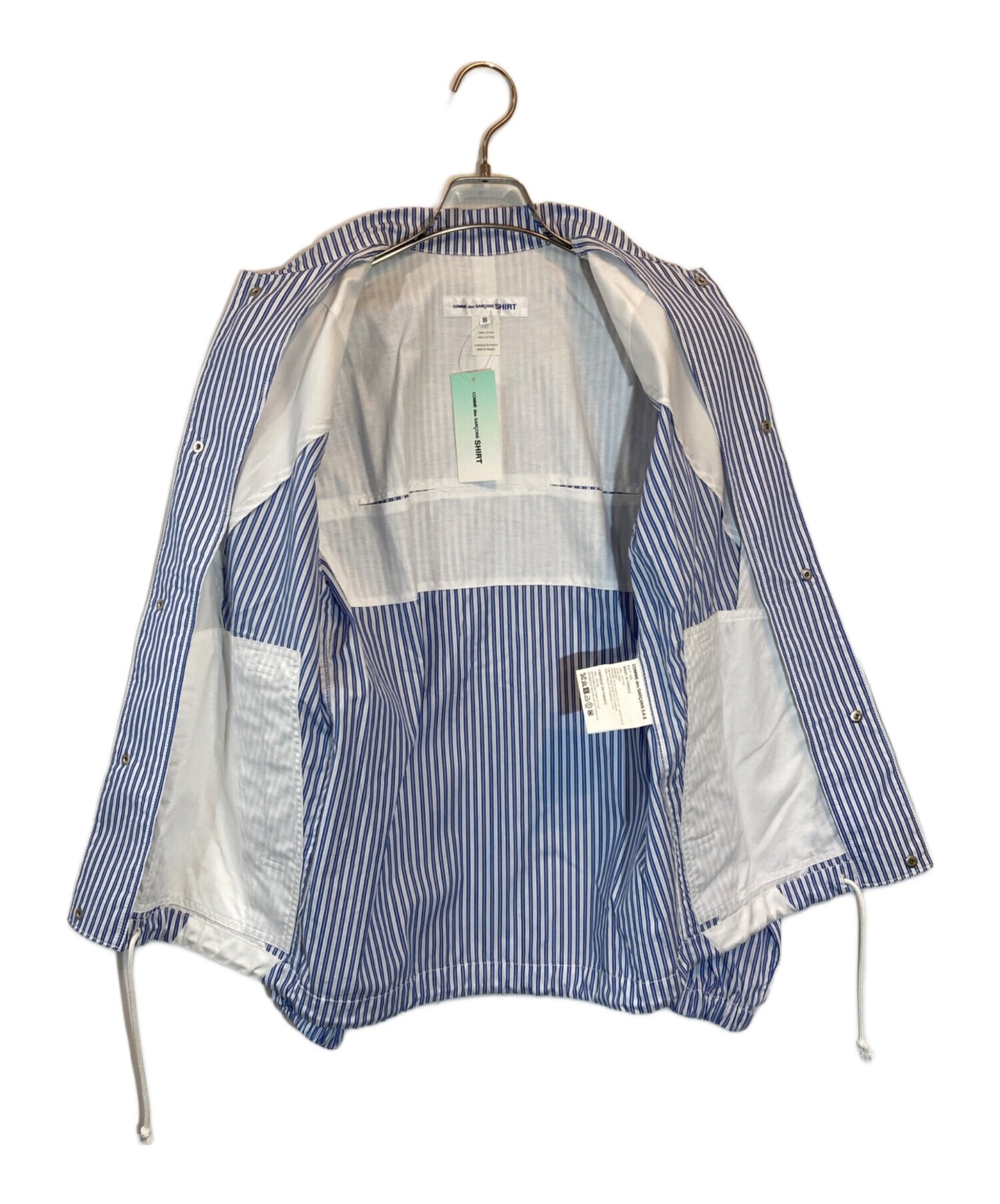 [Pre-owned] COMME des GARCONS SHIRT Panel Stripe Coach Shirt Jacket S27165