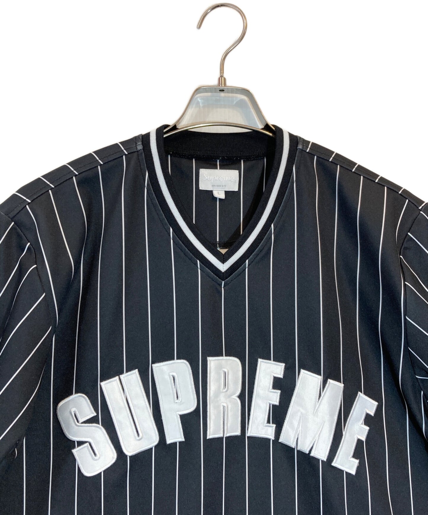 [Pre-owned] SUPREME Pinstripe Baseball Jersey