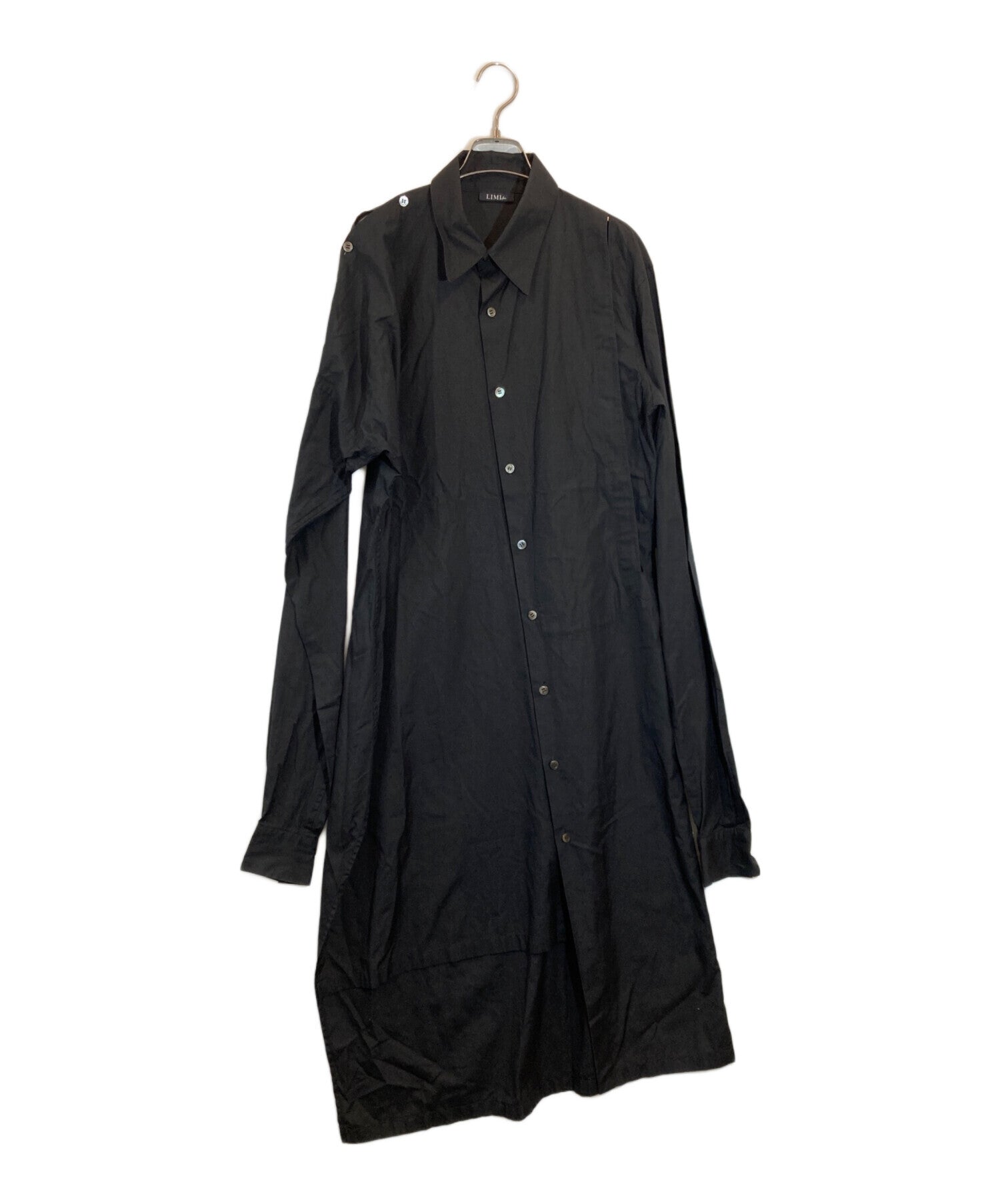 LIMI feu 100/2 Broad B Shirring Shirt 黒2 | RAGNA.BY