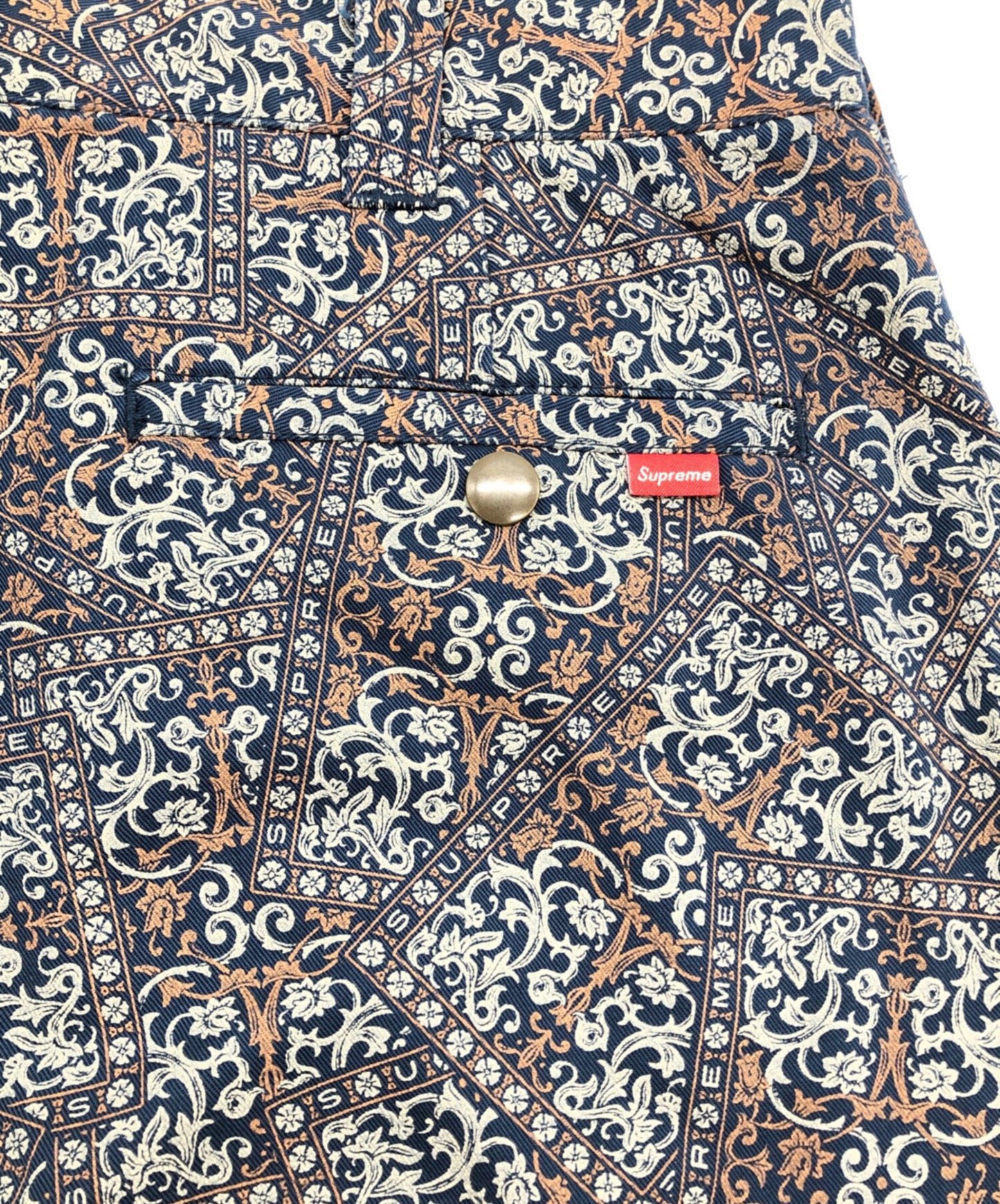 [Pre-owned] SUPREME Floral Cards Work Pant