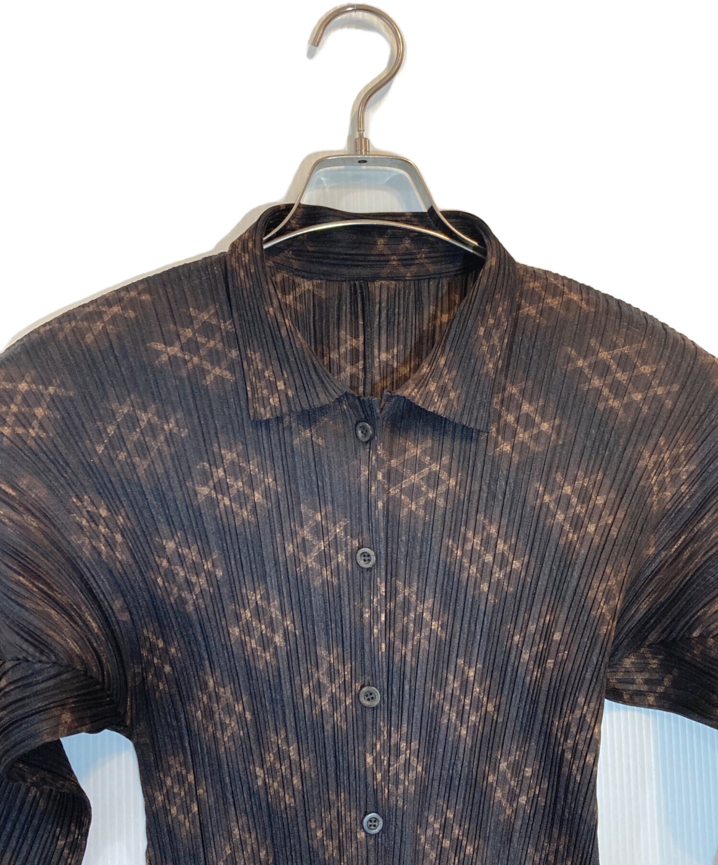 [Pre-owned] PLEATS PLEASE Bias Check Pleated Dress PP94-JK661