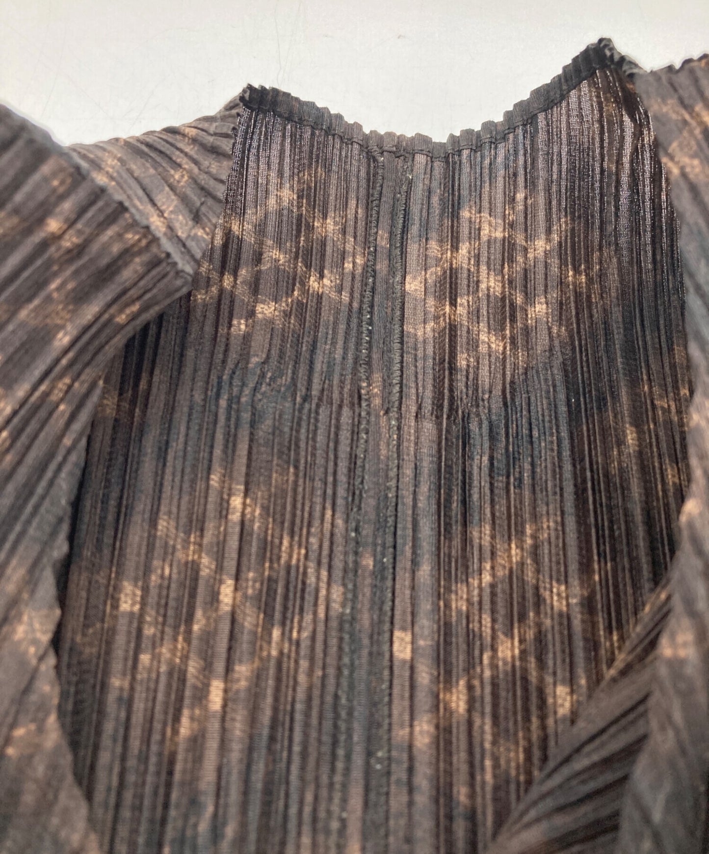 [Pre-owned] PLEATS PLEASE Bias Check Pleated Sleeveless Dress PP94-JH666