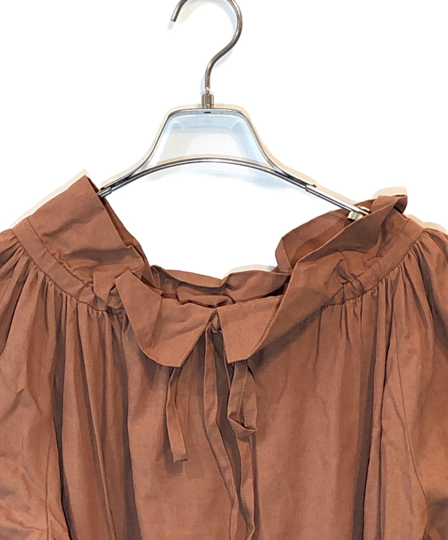 [Pre-owned] Vivienne Westwood RED LABEL Gathered ribbon blouse 16-01-891009