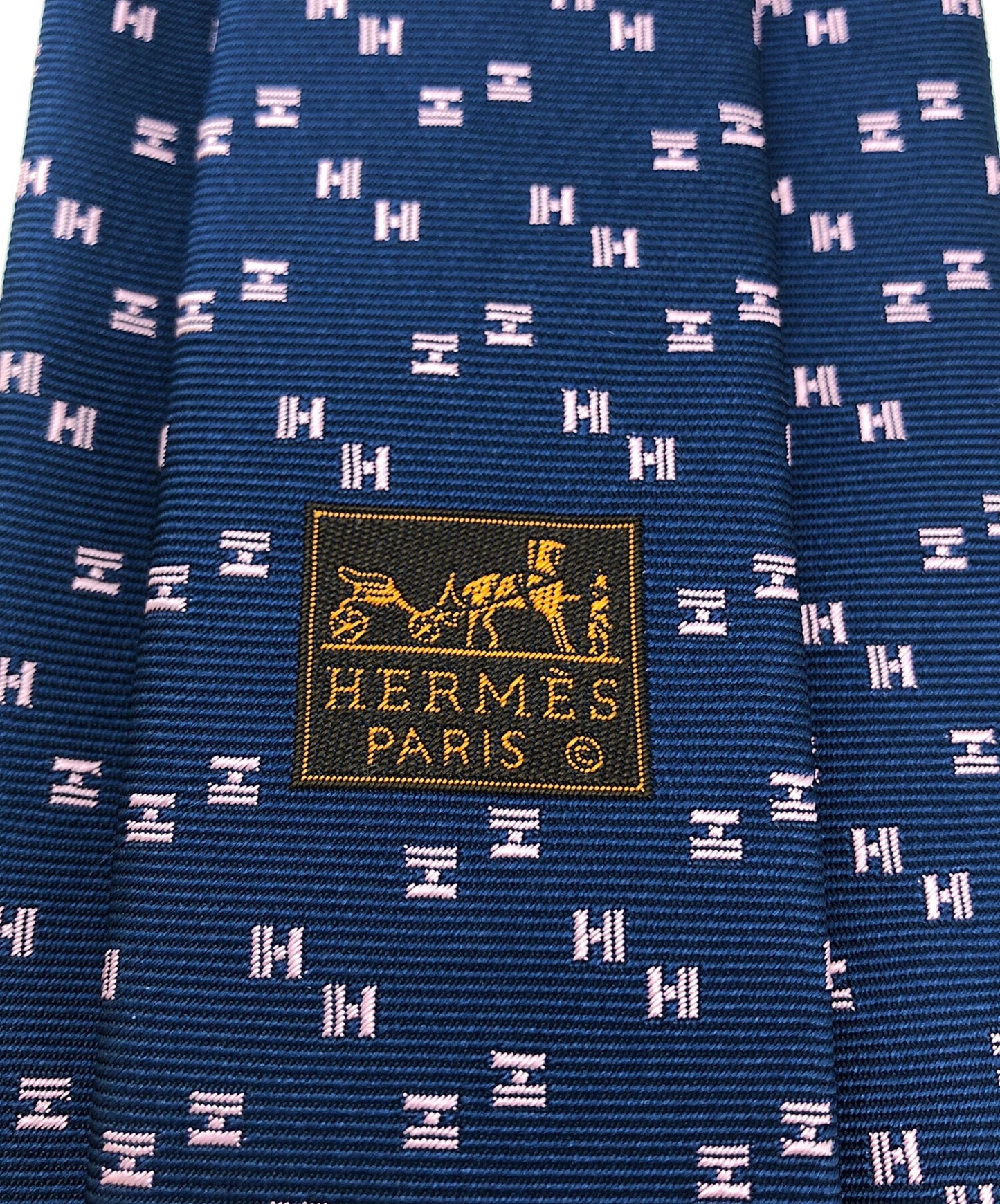 [Pre-owned] HERMES CRAVATE SOIE LOURDE silk tie