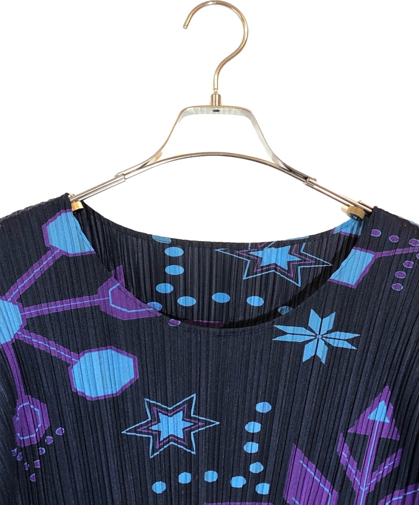 [Pre-owned] PLEATS PLEASE Pleated cut-and-sew with crystal motif PP43-JK861