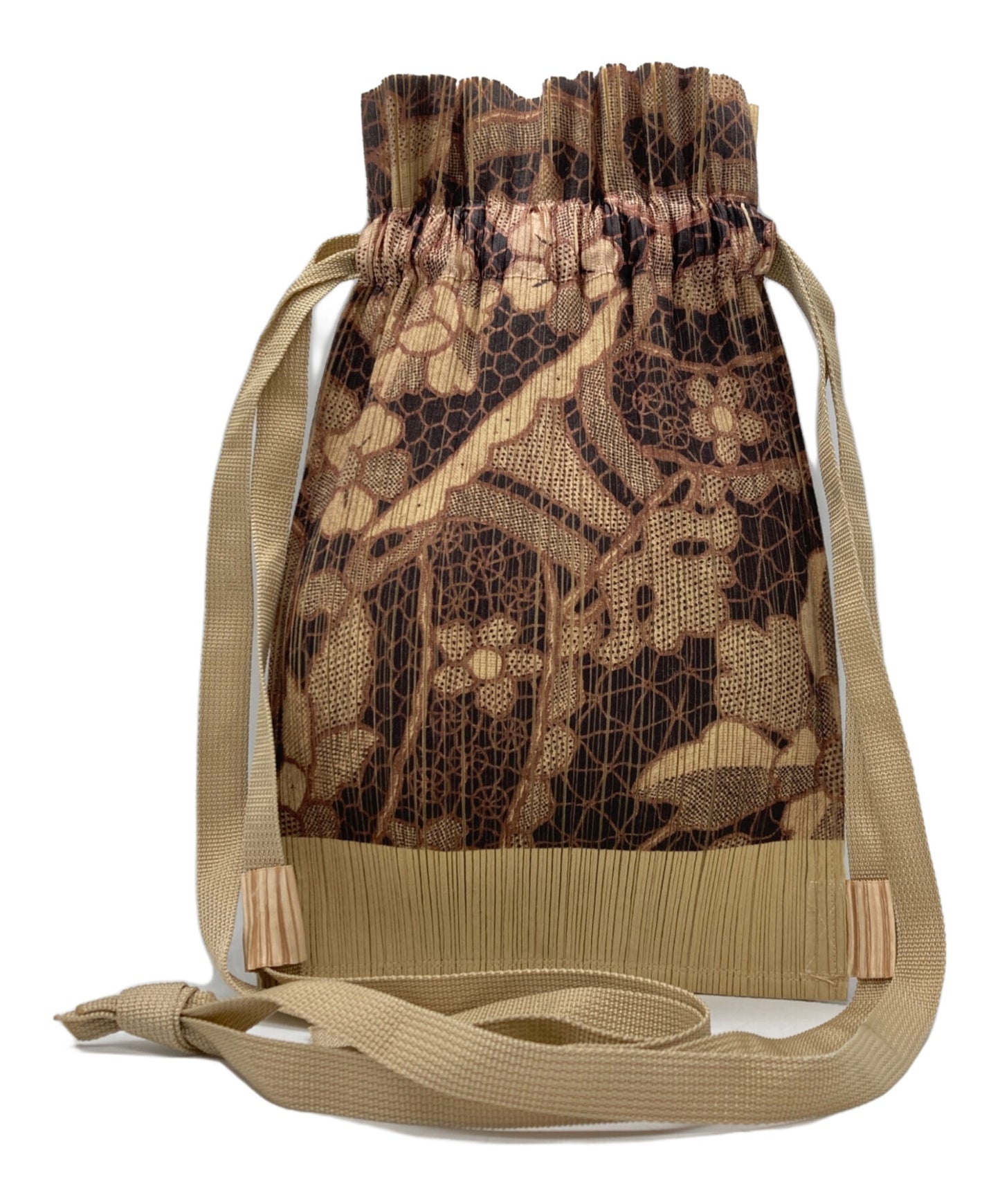 [Pre-owned] PLEATS PLEASE Pleated backpack with all-over pattern PP81-AG131