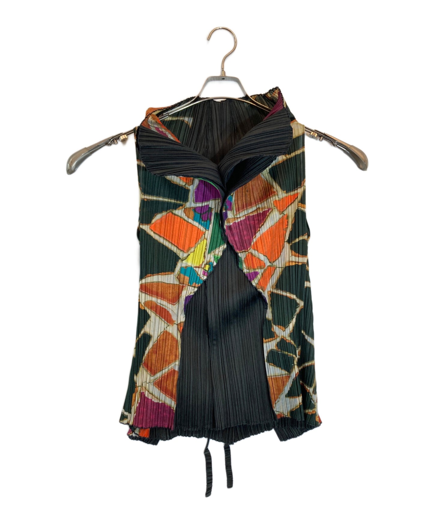 [Pre-owned] PLEATS PLEASE Galapagos Sleeveless Pleated Blouse PP33-JK734