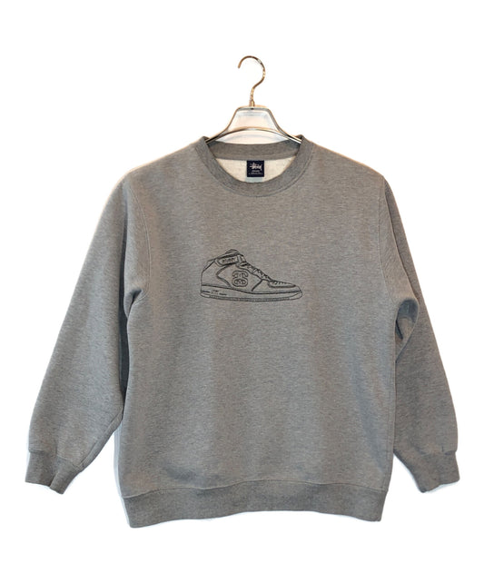 [Pre-owned] stussy Sweatshirt with Embroidered Sneaker Logo